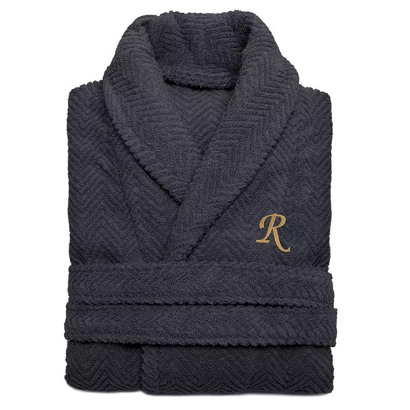 Linum Home Textiles Turkish Cotton Personalized Herringbone Weave Bathrobe, Adult Unisex,  Product Image