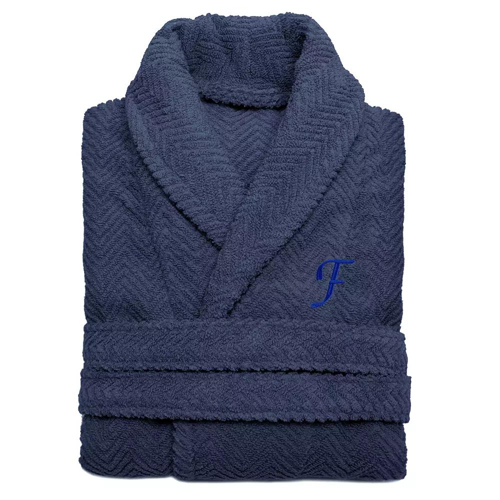 Linum Home Textiles Turkish Cotton Personalized Herringbone Weave Bathrobe, Adult Unisex,  Product Image