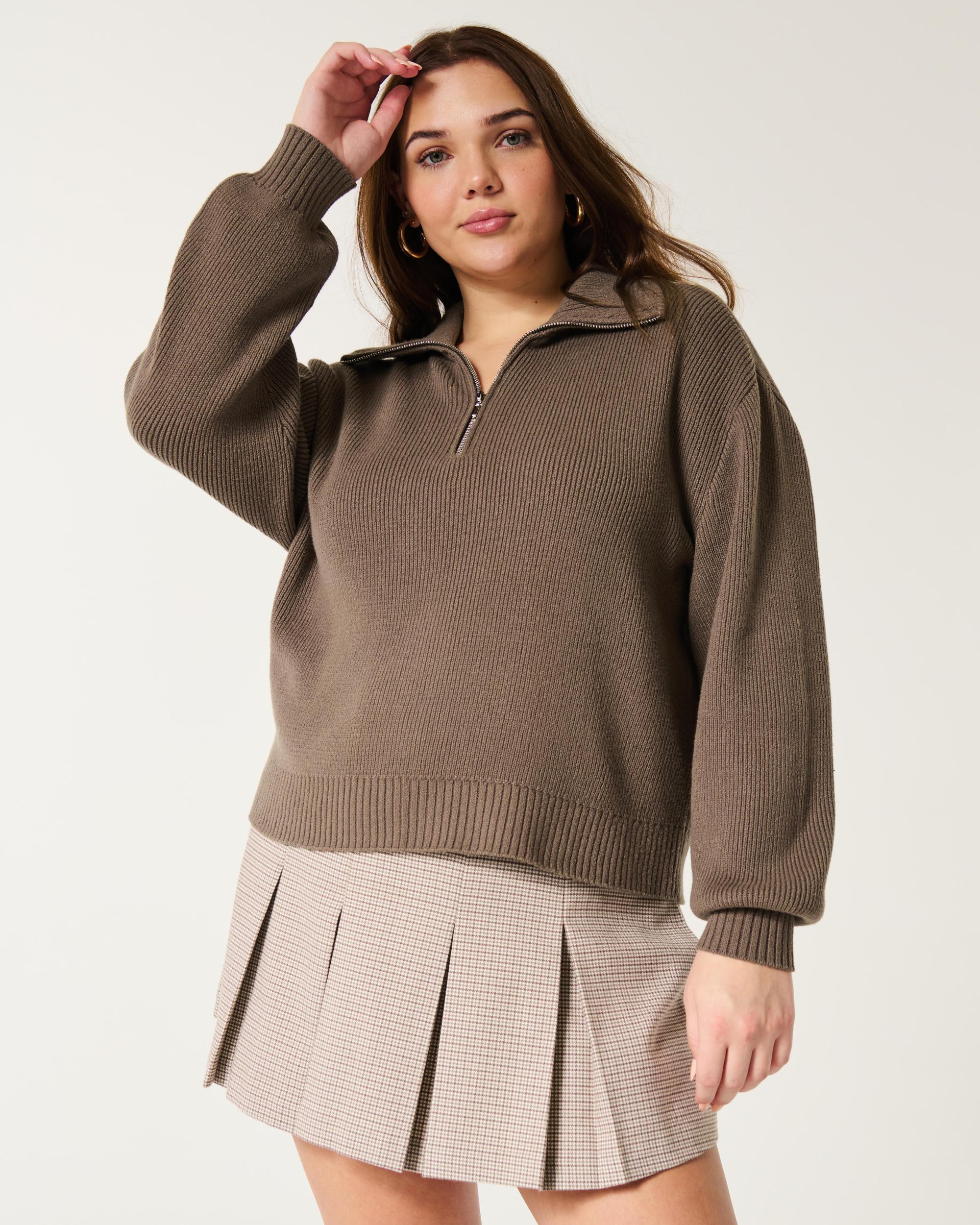 Oversized Half-Zip Sweater Product Image