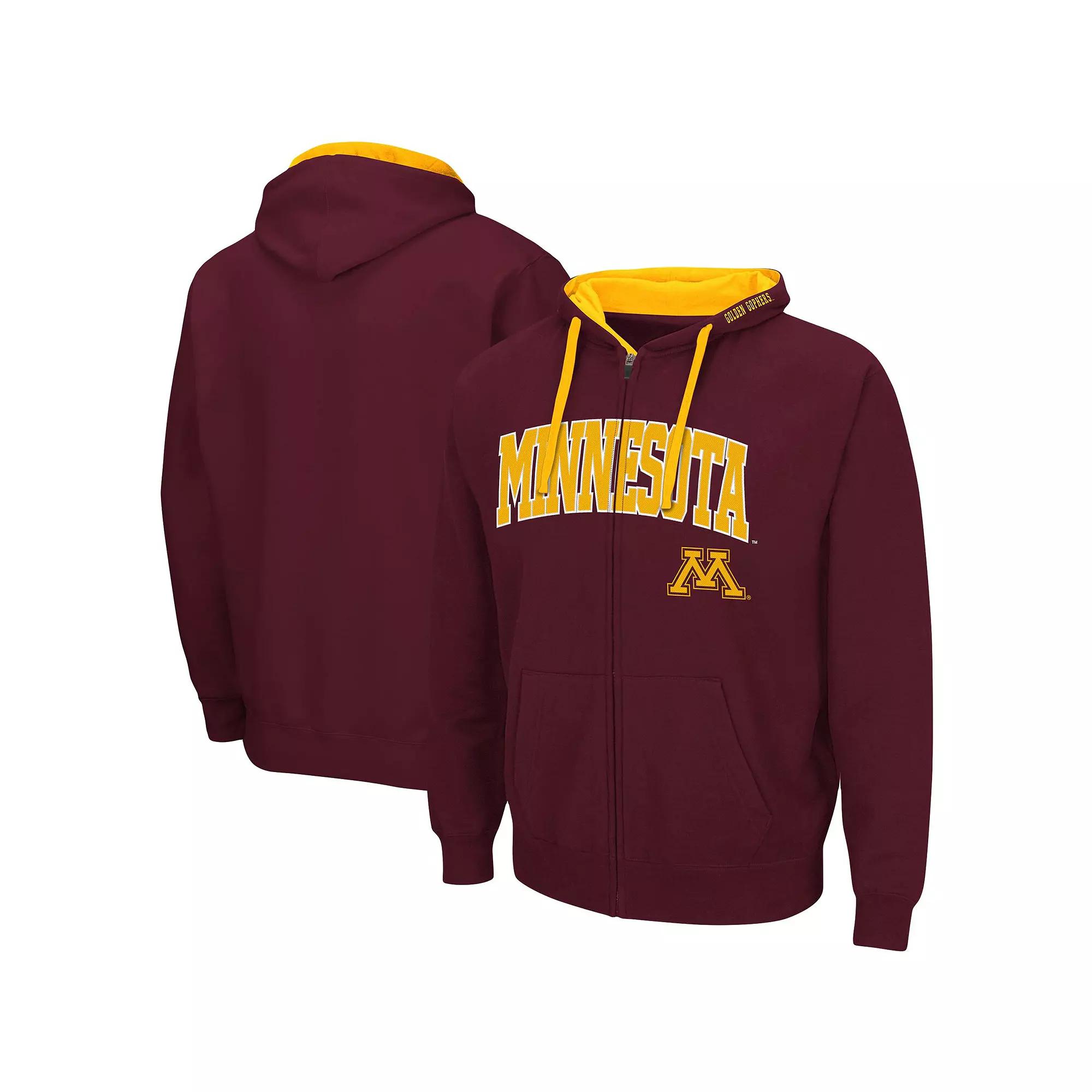Men's Colosseum Maroon Minnesota Golden Gophers Big & Tall Full-Zip Hoodie, Size: 4XLT, Red Product Image