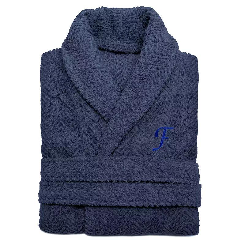 Linum Home Textiles Turkish Cotton Personalized Herringbone Weave Bathrobe, Adult Unisex,  Product Image