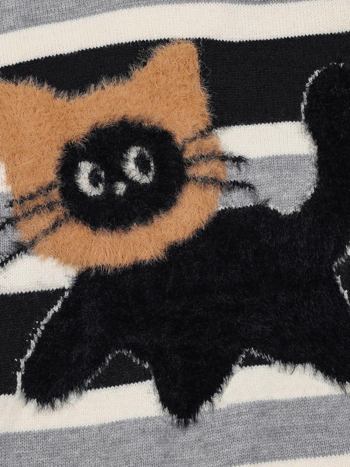 Aelfric Eden Cute Cat Stripe Sweater Product Image