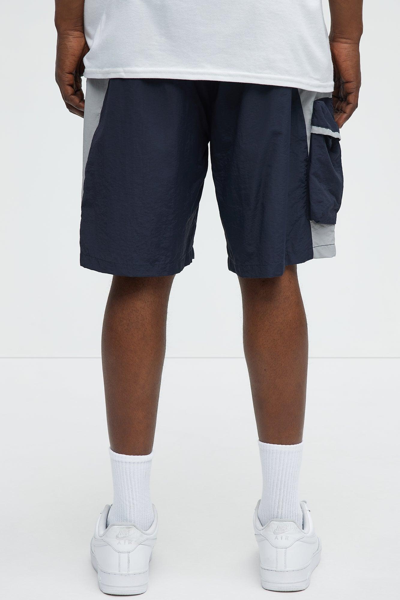 Side With Me Zipper Nylon Short - Blue/combo Male Product Image