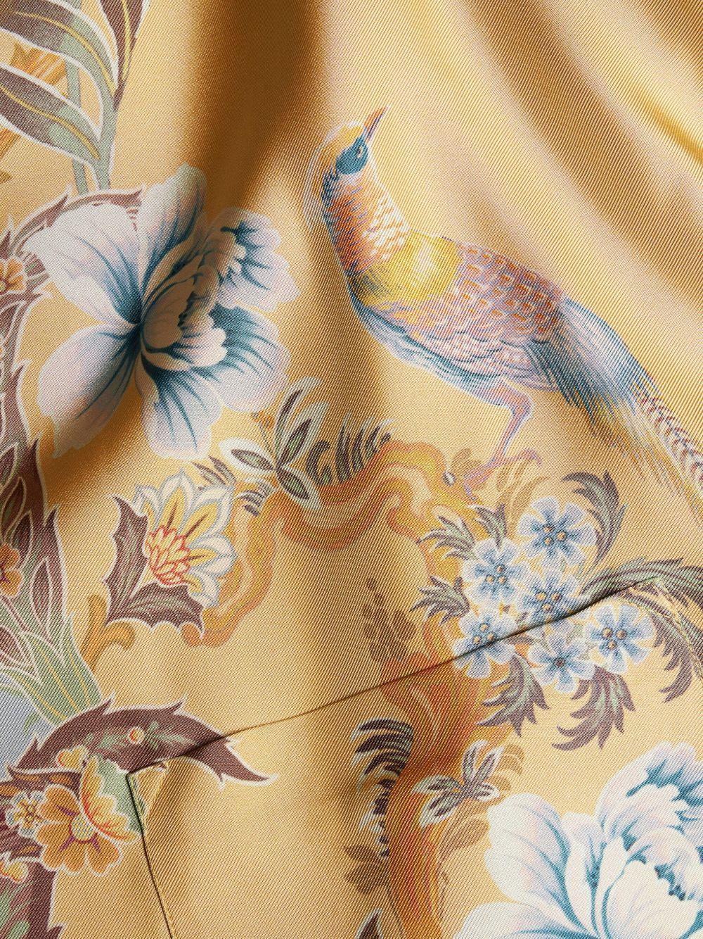 floral-print silk jacket Product Image