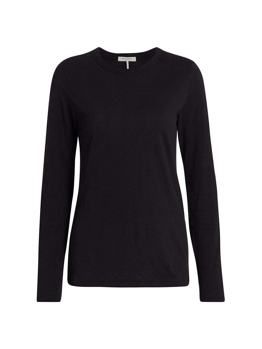 rag & bone Long-Sleeve Crewneck Tee Product Image