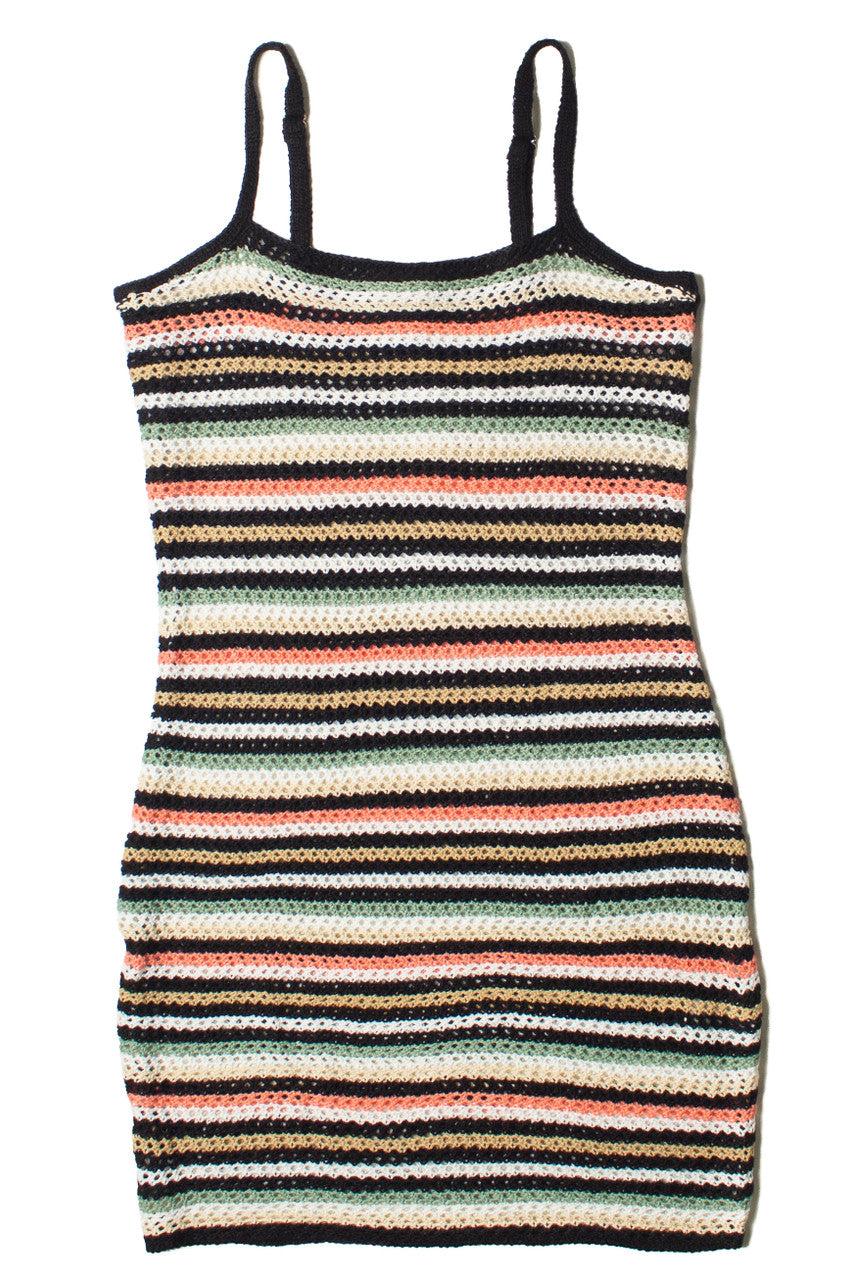 Stripe Crochet Mini Dress Product Image