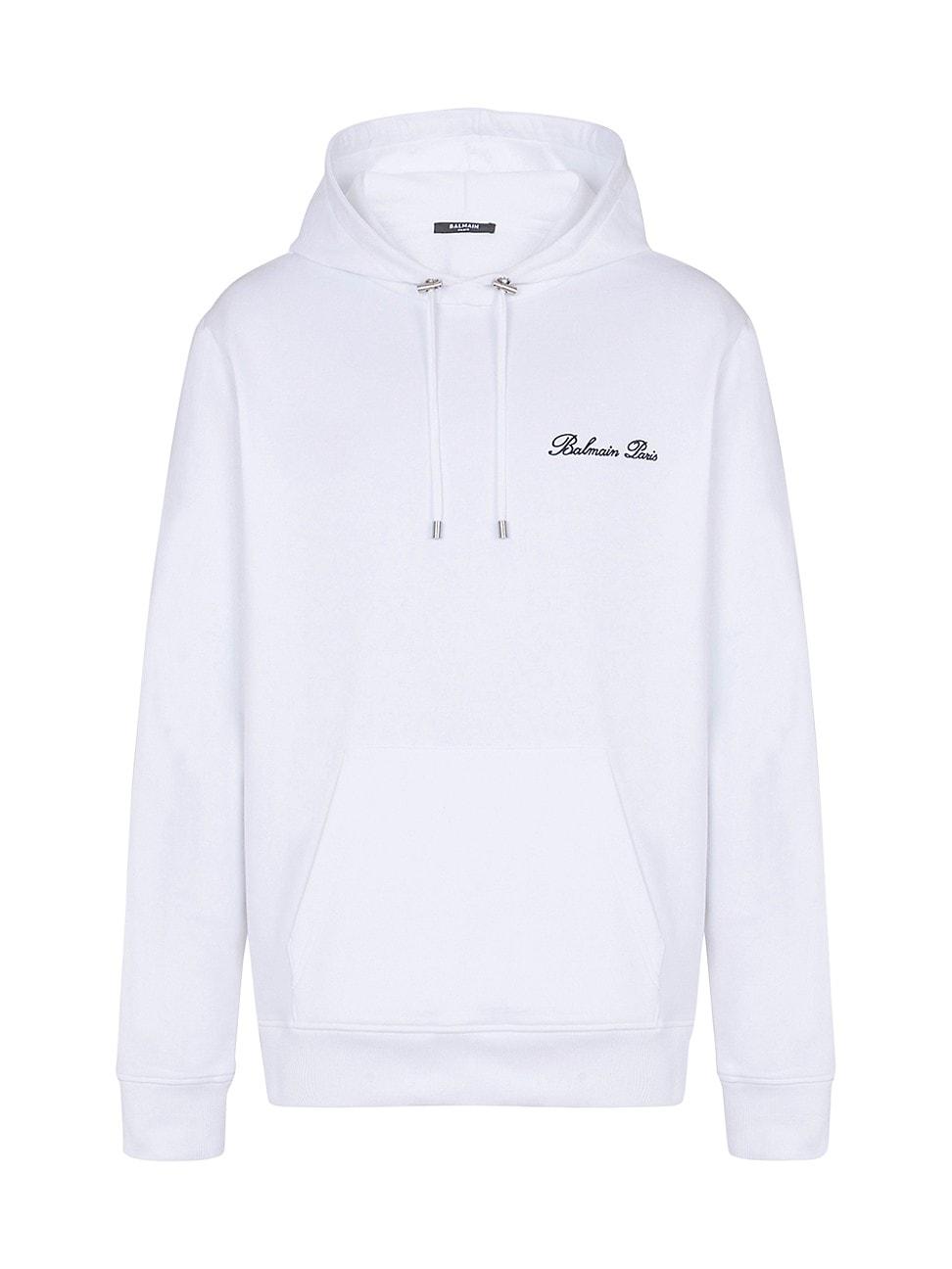Mens Logo-Embroidered Cotton Hoodie Product Image