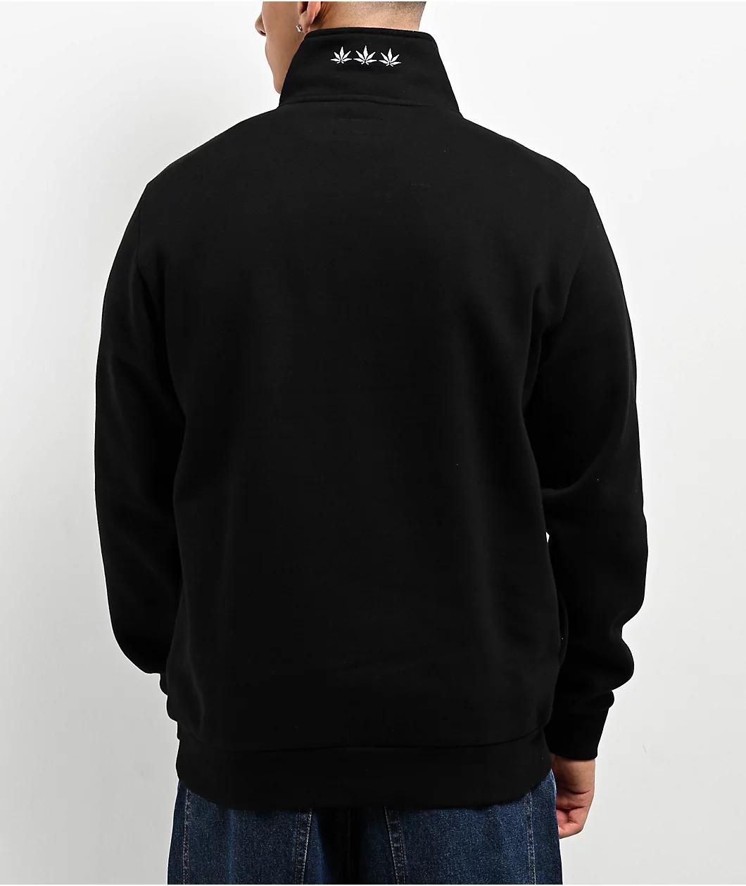 Cookies Hooliganism Black Quarter Zip Sweatshirt Product Image