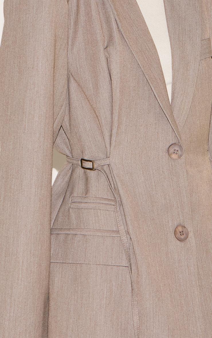 Beige Belt Detail Blazer Product Image