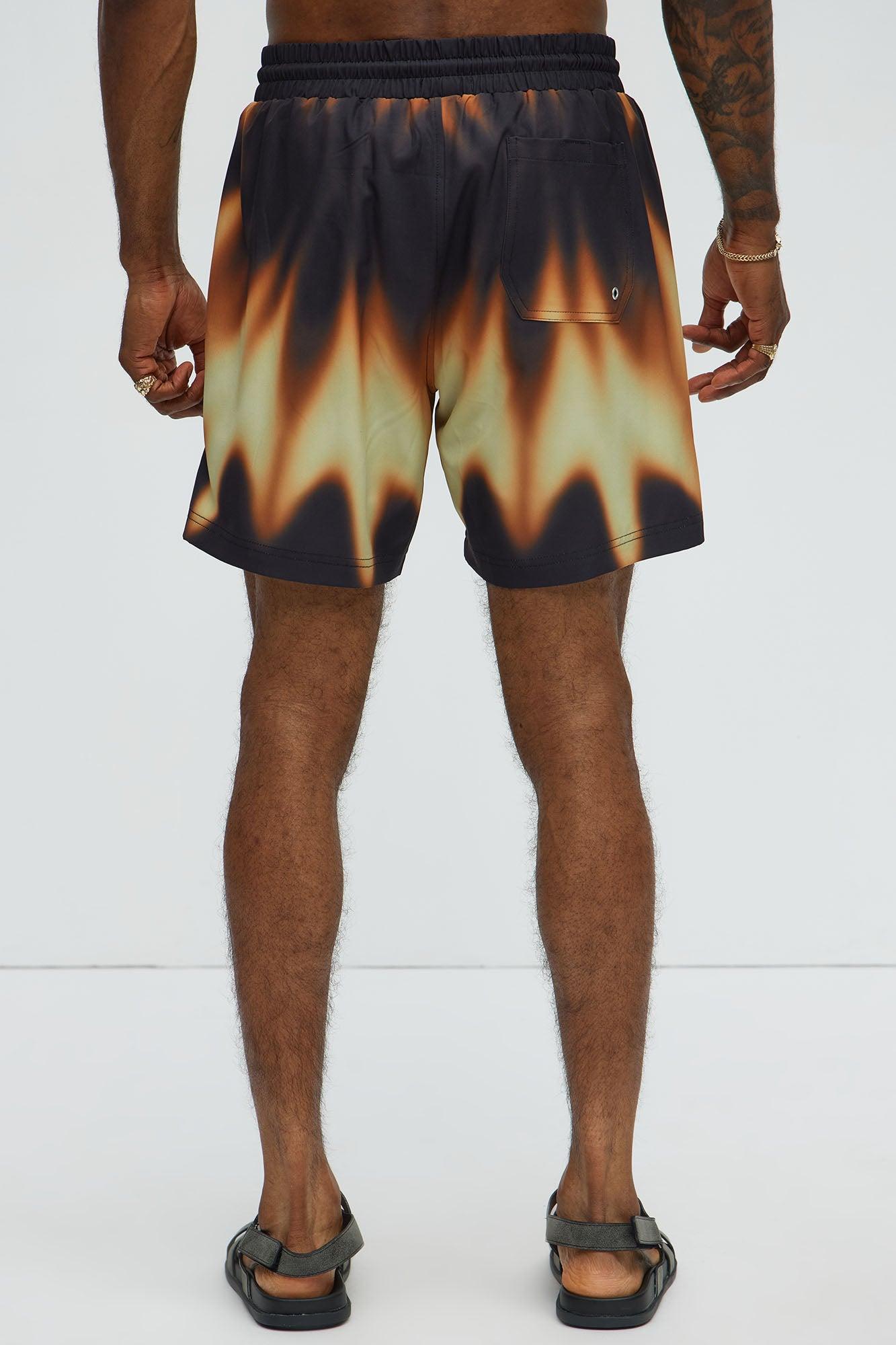 Echo Wave Swim Classic Trunk - Brown/combo Male Product Image