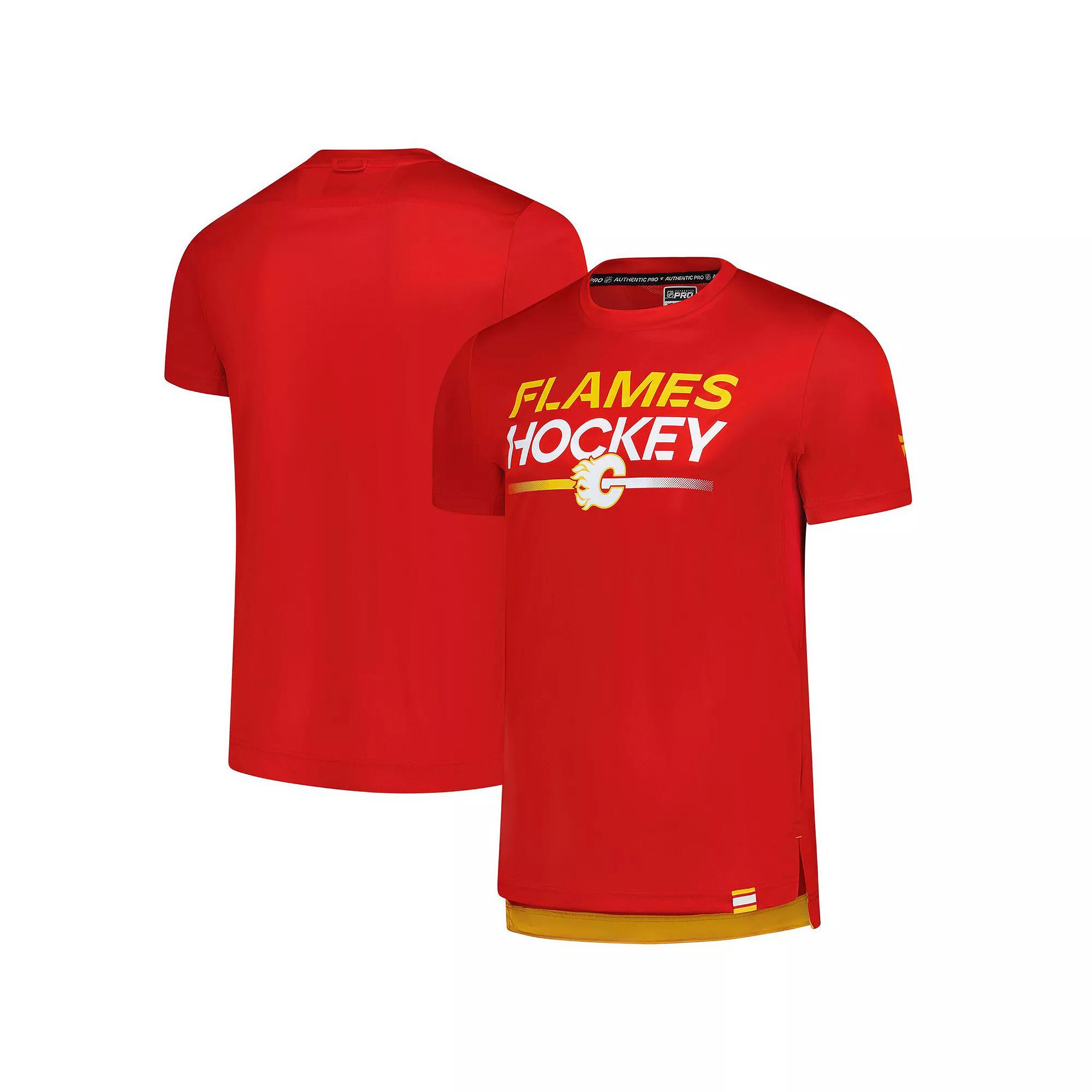 Men's Fanatics Red Calgary Flames Tech T-Shirt,  Product Image