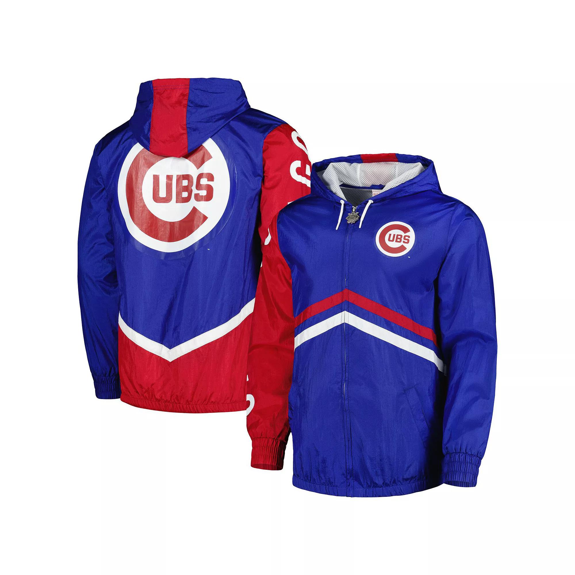 Men's Mitchell & Ness Royal Chicago Cubs Undeniable Full-Zip Hoodie Windbreaker Jacket,  Product Image