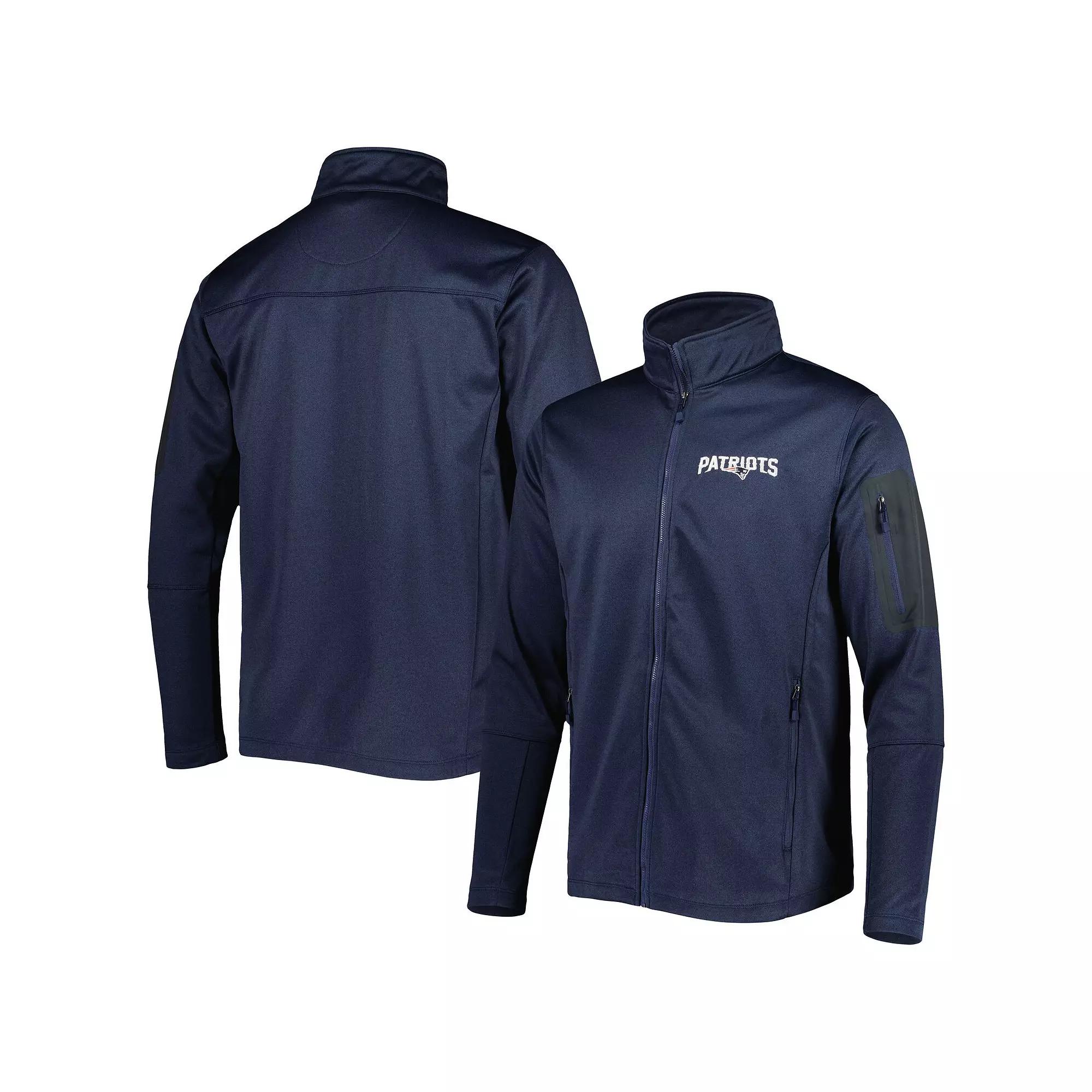 Men's Dunbrooke Heather Navy New England Patriots Freestyle Coated Tech Fleece Full-Zip Jacket, Size: 2XL, Blue Product Image