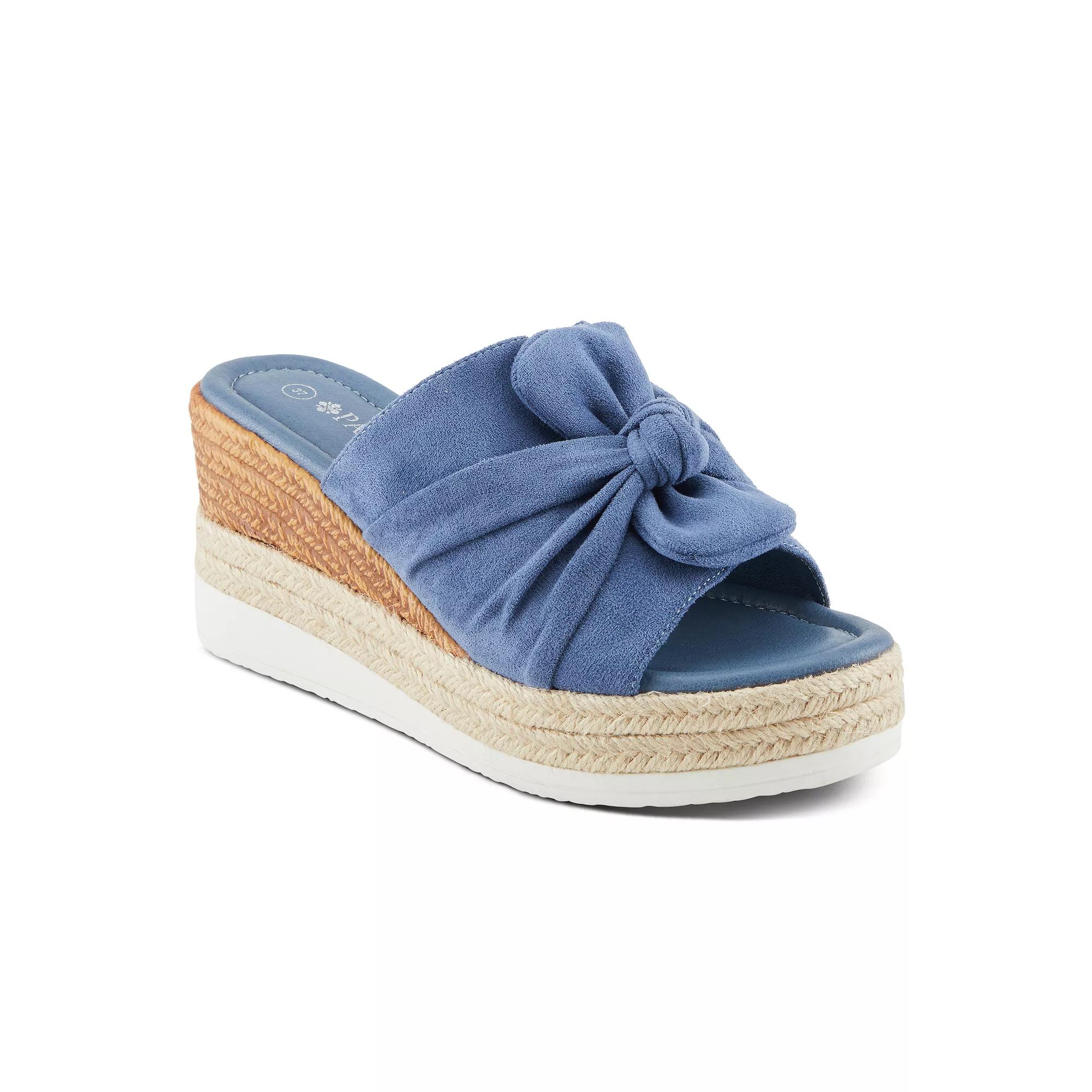 Patrizia Bellaluce Women's Wedge Sandals, Size: 41, Blue Product Image