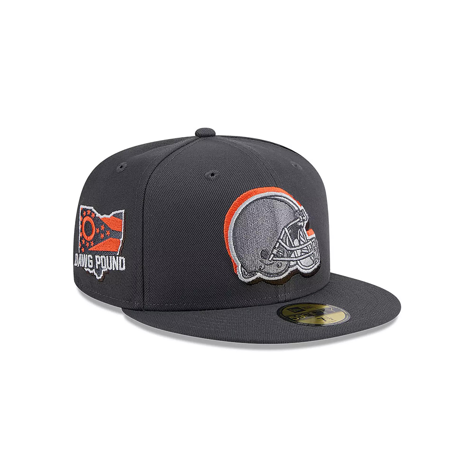 Men's New Era  Graphite Cleveland Browns Official 2024 NFL Draft On Stage 59FIFTY Fitted Hat, Size: 7, Dark G Product Image