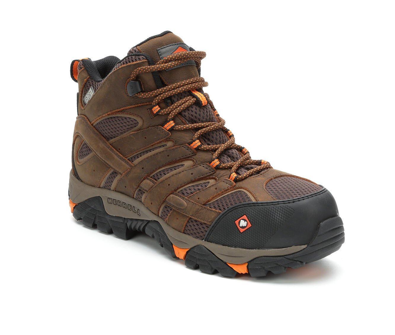 Men's Merrell Work Moab Vertex Mid Waterproof Comp Toe Work Boots Product Image