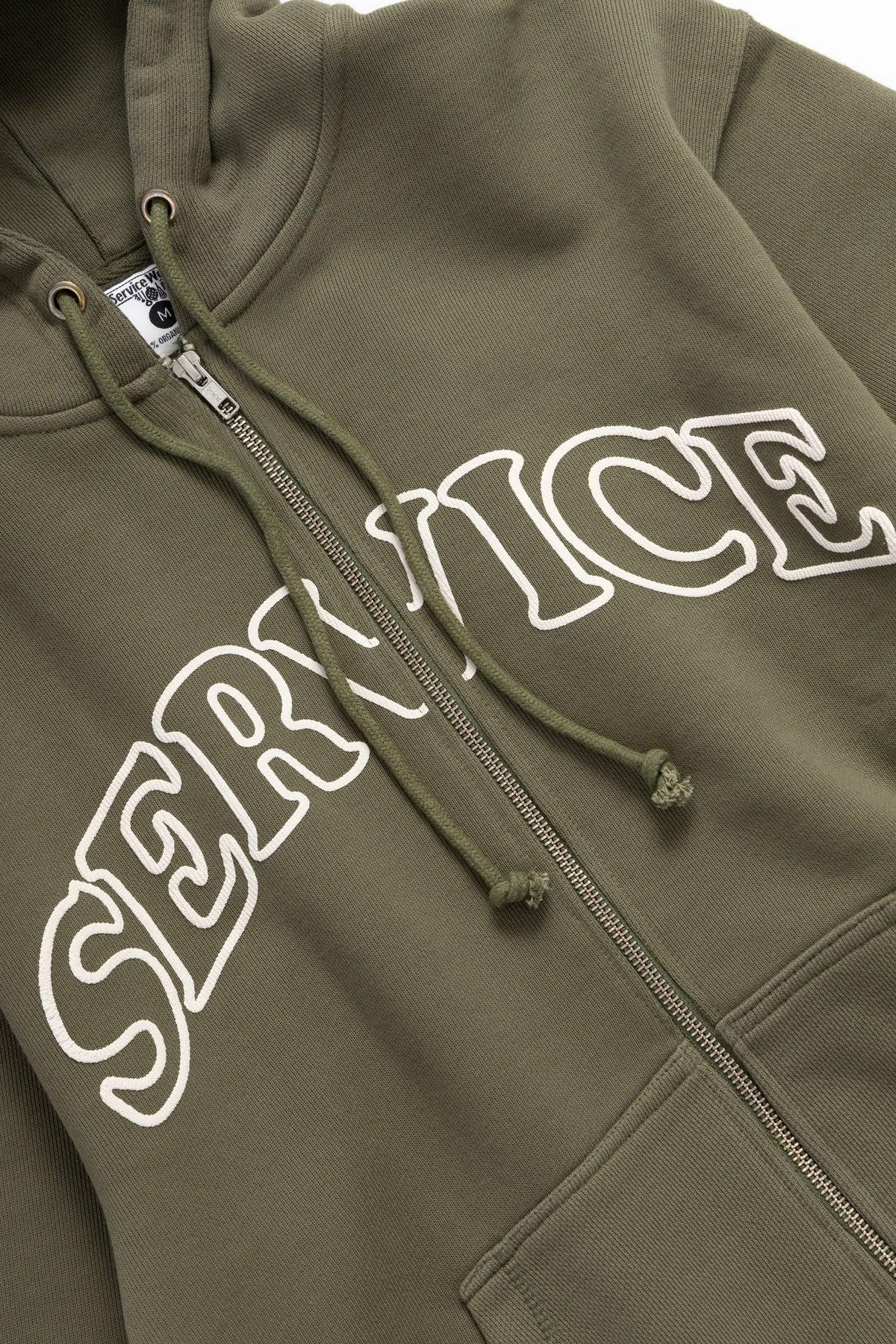 Arch Logo Zip Hoodie - Olive Product Image
