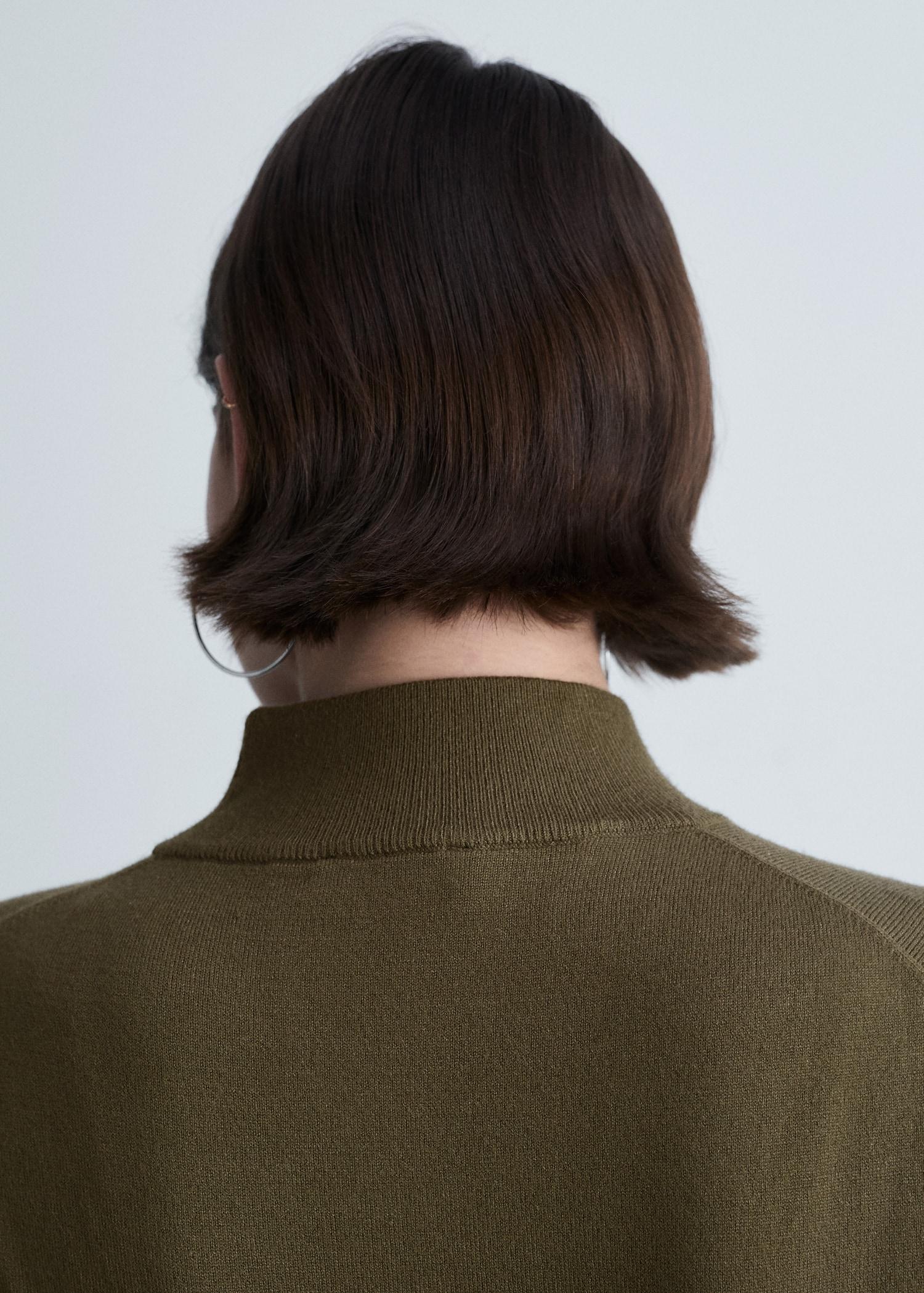 Perkins-neck knitted dress - Women | MANGO USA Product Image