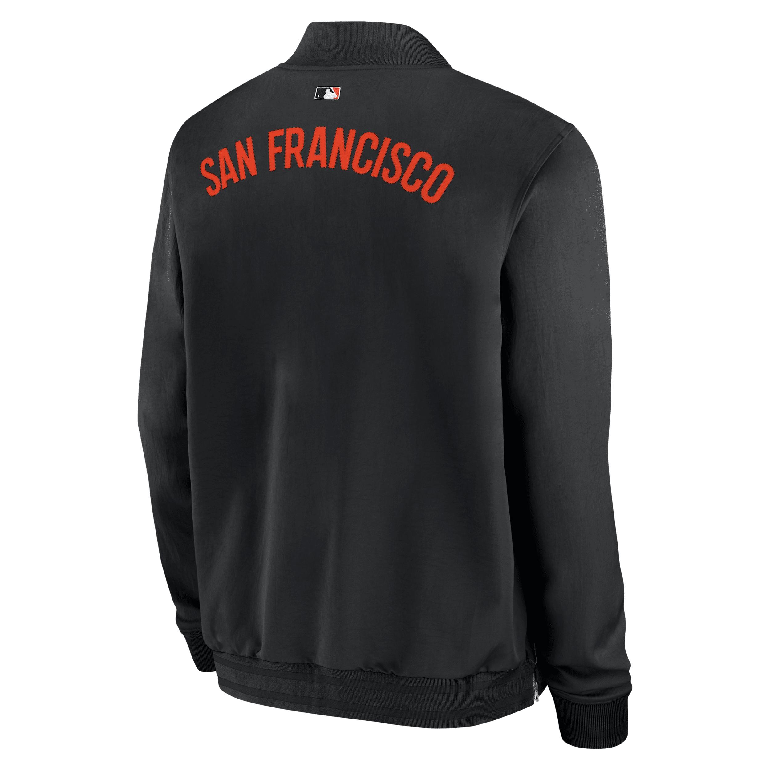 San Francisco Giants Authentic Collection Dugout Nike Men's MLB Full-Zip Bomber Jacket Product Image