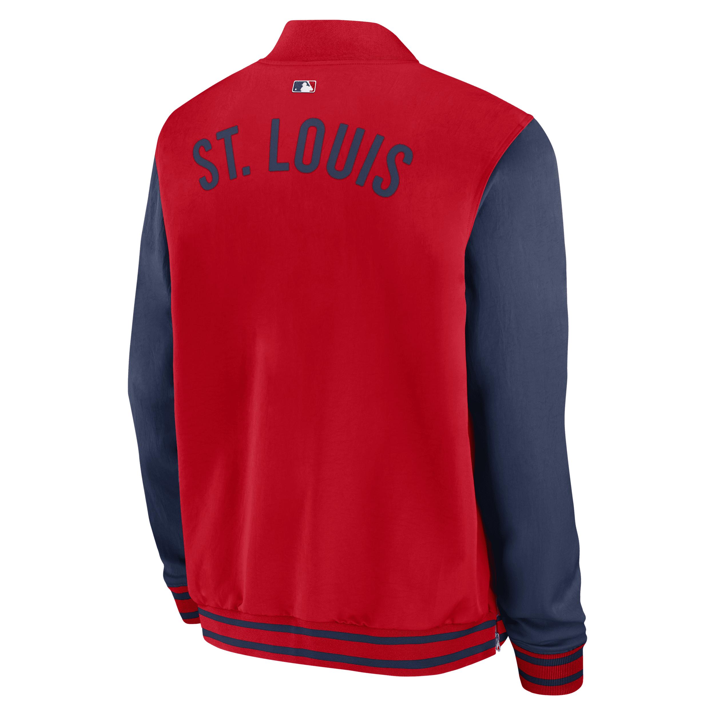 St. Louis Cardinals Authentic Collection Dugout Nike Mens MLB Full-Zip Bomber Jacket | 02F311B5SCN-TZ7 Product Image