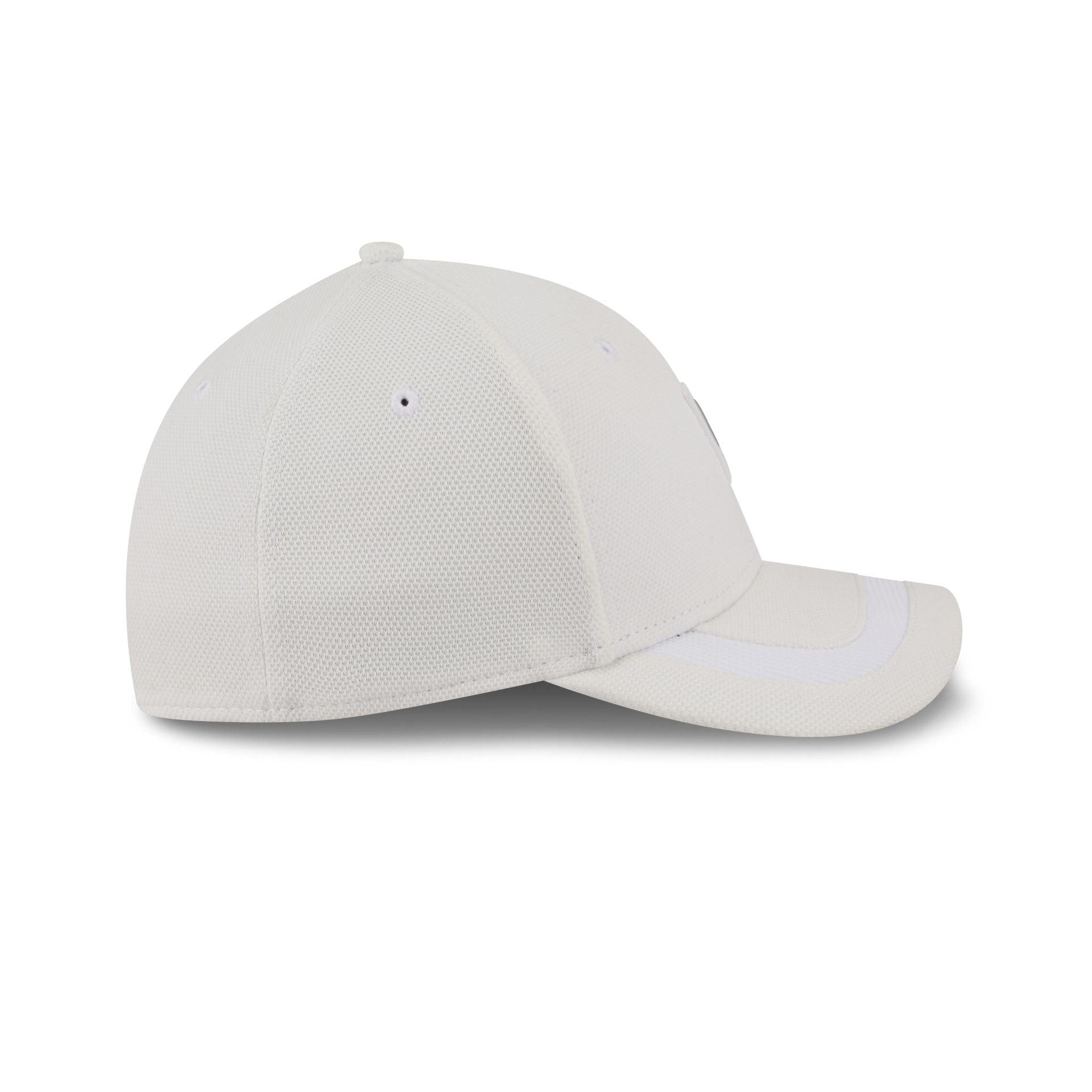 New Era Cap White Cotton 39THIRTY M-Crown Stretch Fit Hat Male Product Image