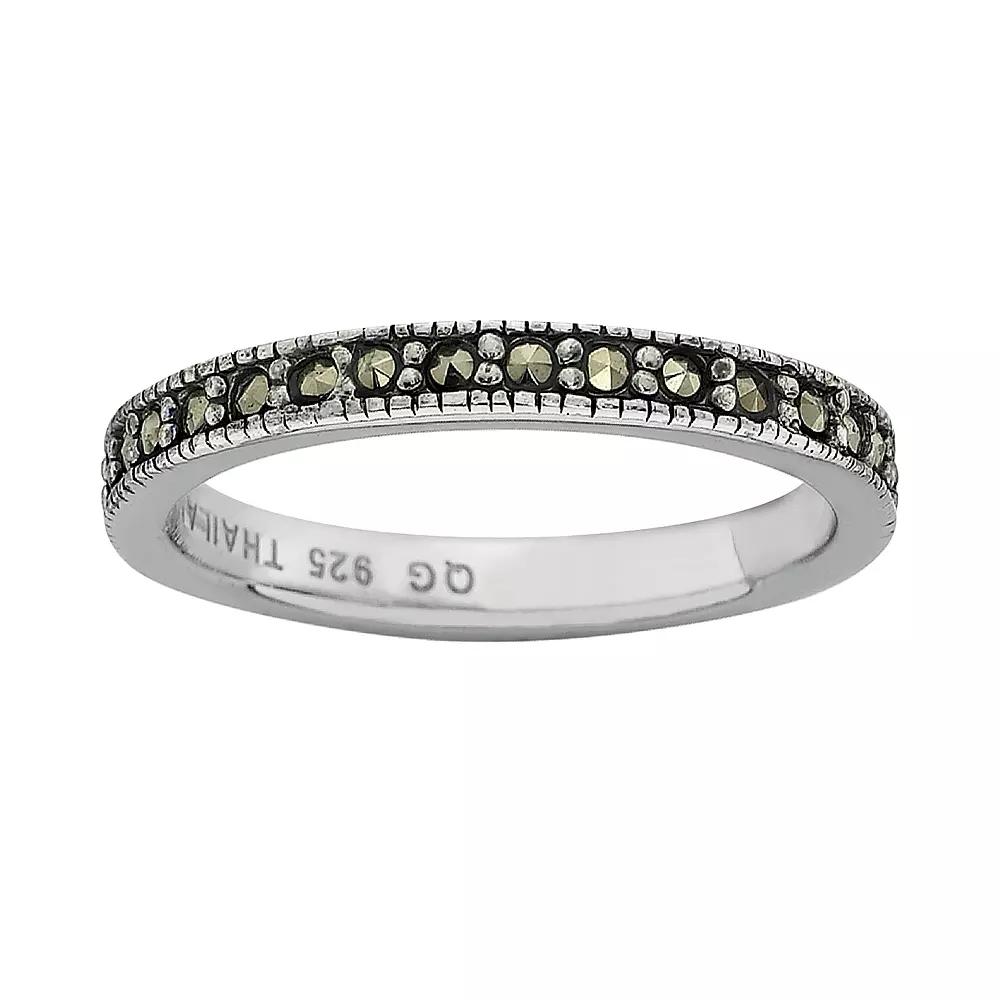 Stacks & Stones Sterling Silver Marcasite Stack Ring, Women's,  Product Image