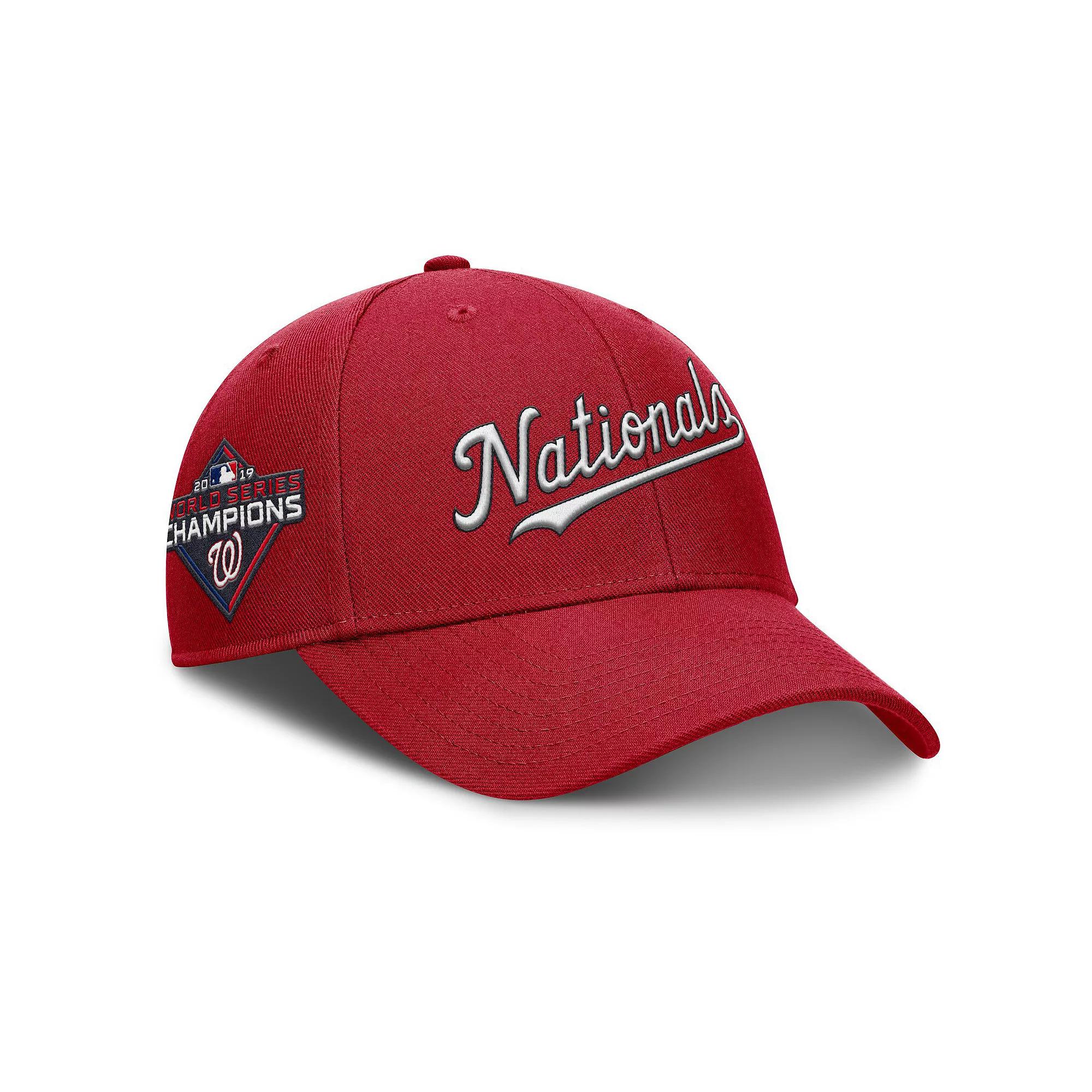 Men's Nike Red Washington Nationals Rise Gaberdine Adjustable Hat,  Product Image