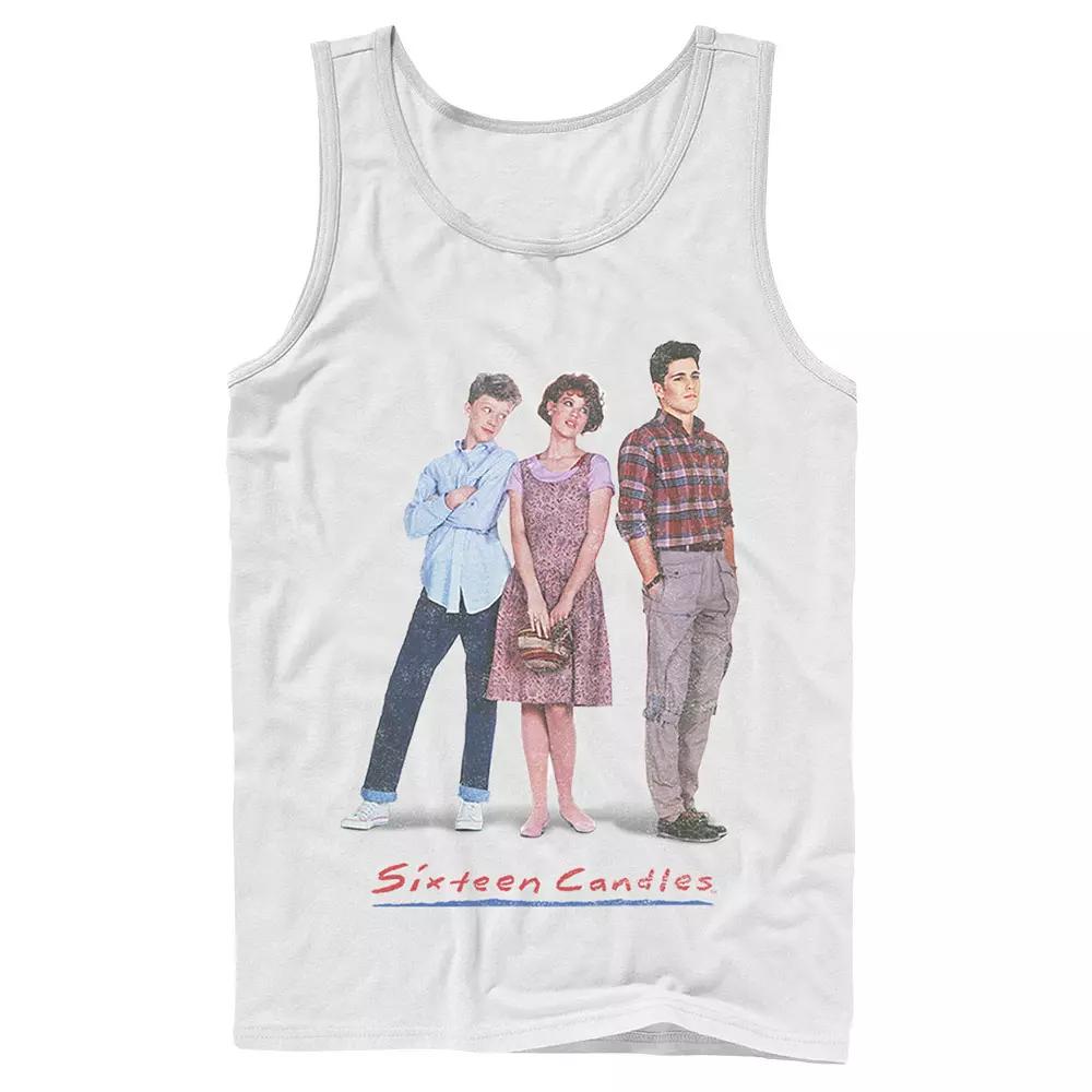 Men's Sixteen Candles Classic Film Poster Vintage Tank Top, Size: Large, White Product Image