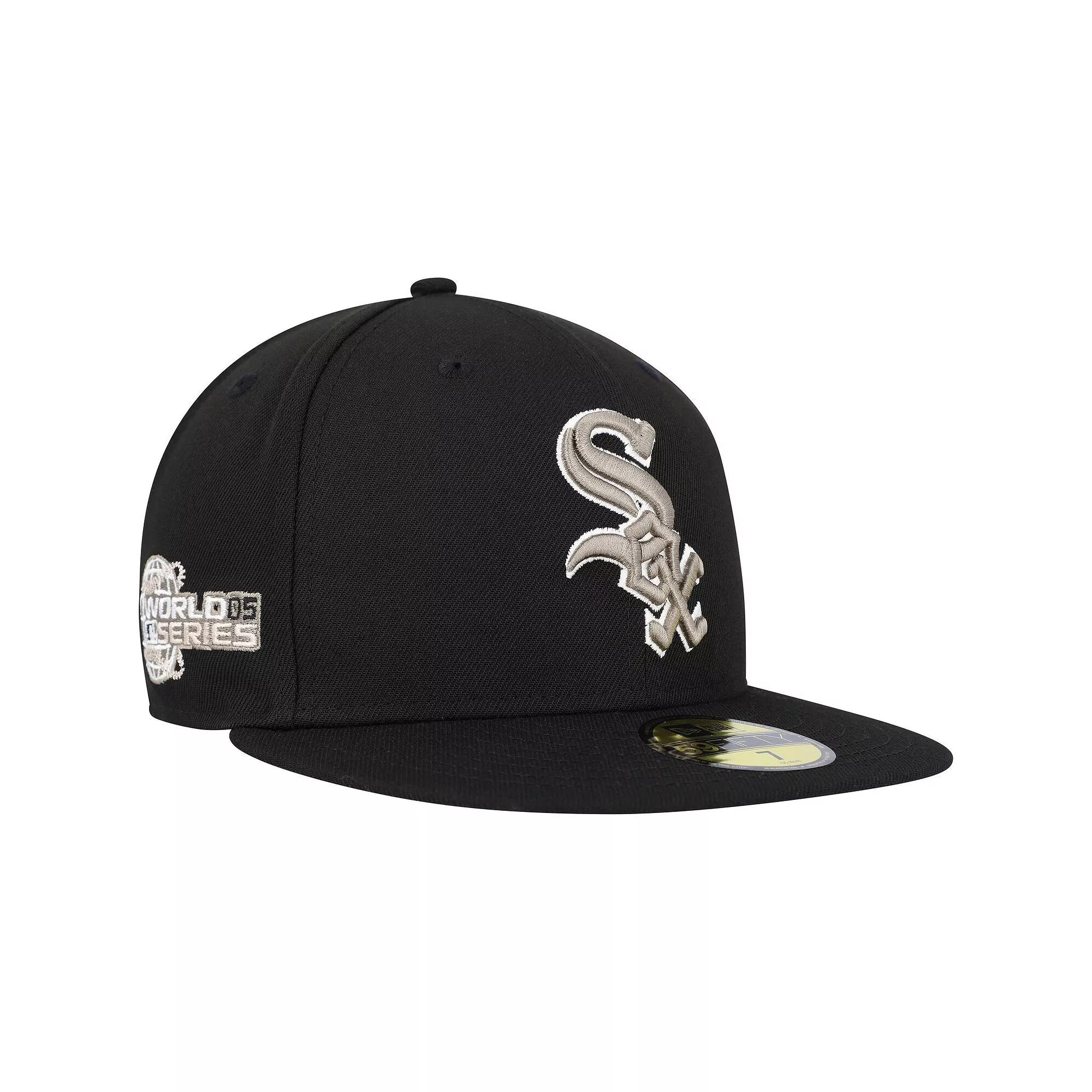 Men's New Era Black Chicago White Sox Chrome Camo Undervisor 59FIFTY Fitted Hat, Size: 8 Product Image