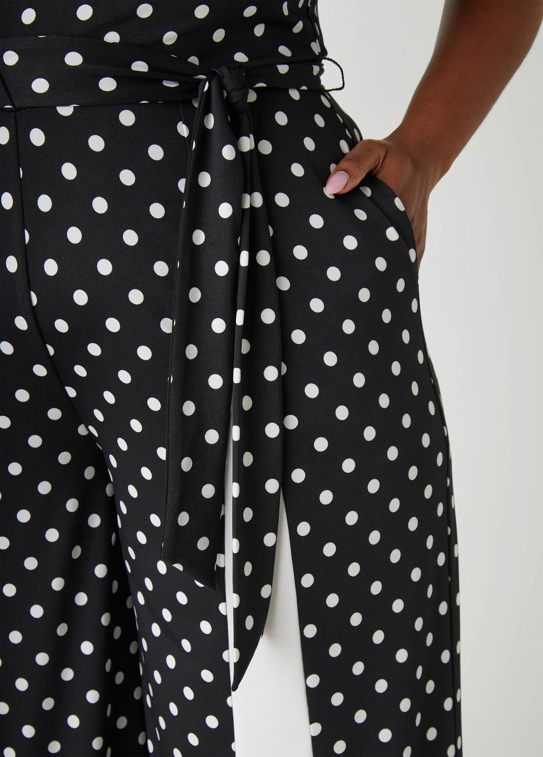 Paneled Polka Dot Jumpsuit Product Image