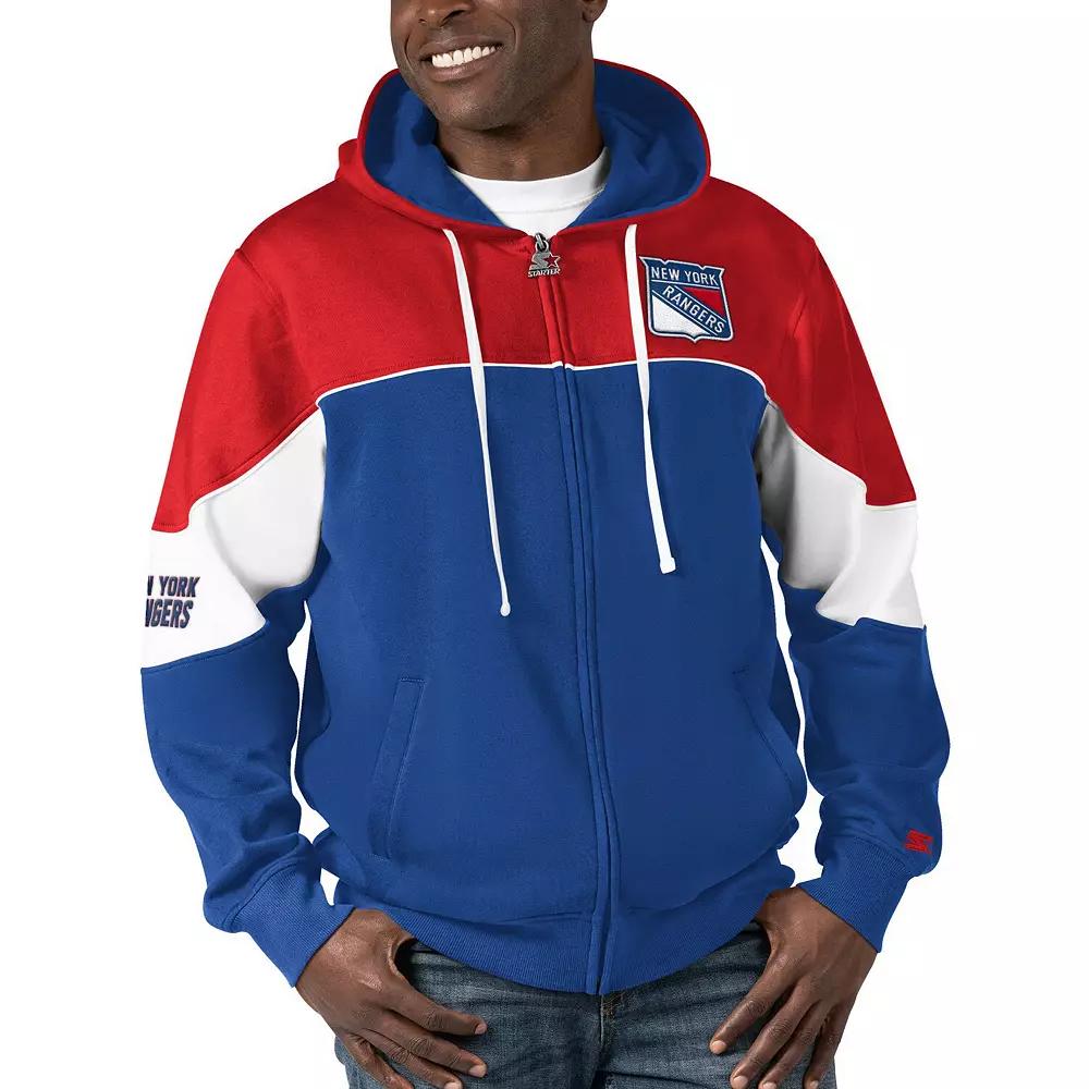Men's Starter  Burgundy/Blue Colorado Avalanche Power Forward Full-Zip Hoodie, Size: Medium, Med Re Product Image