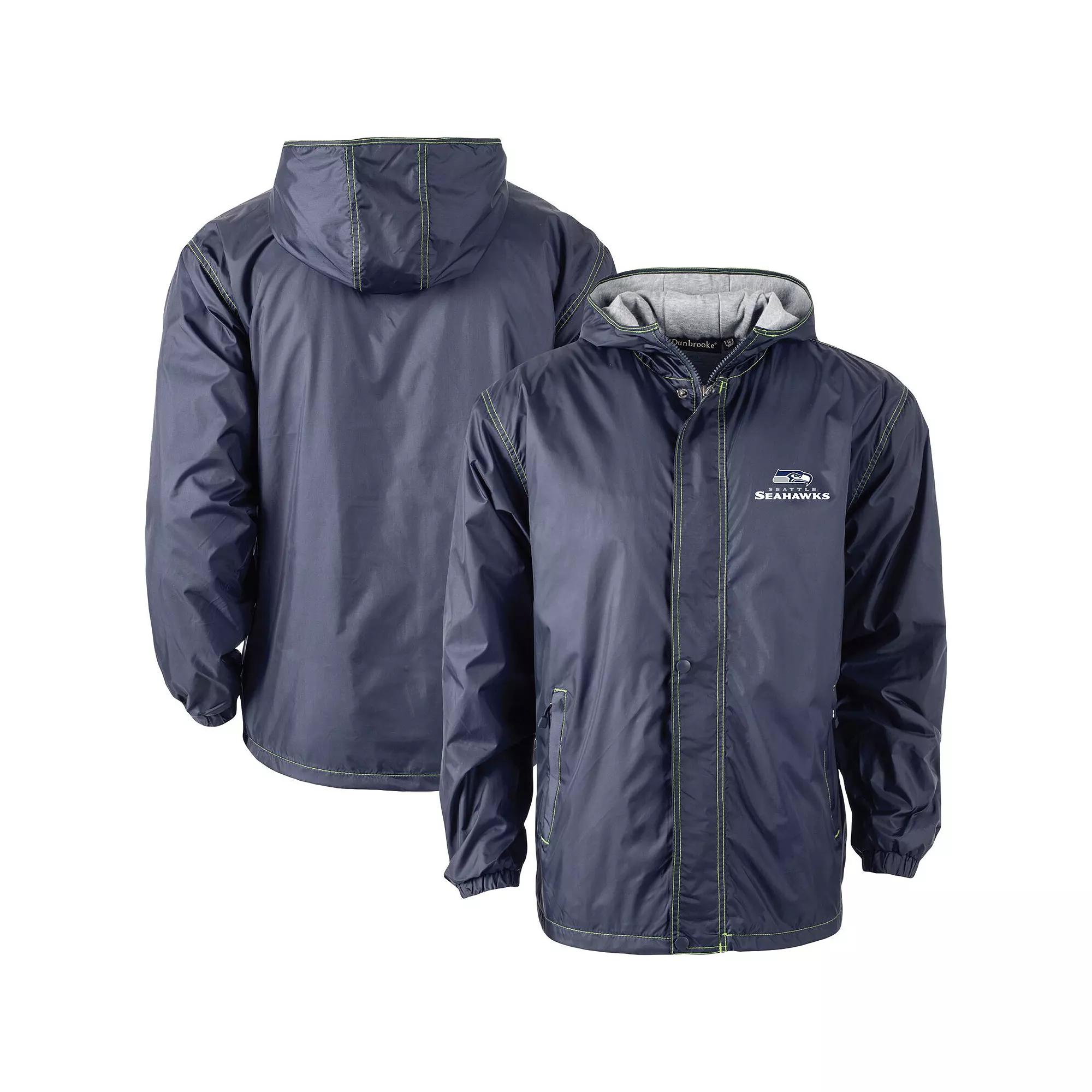 Men's Dunbrooke College Navy Seattle Seahawks Big & Tall Legacy Stadium Full-Zip Jacket,  Product Image