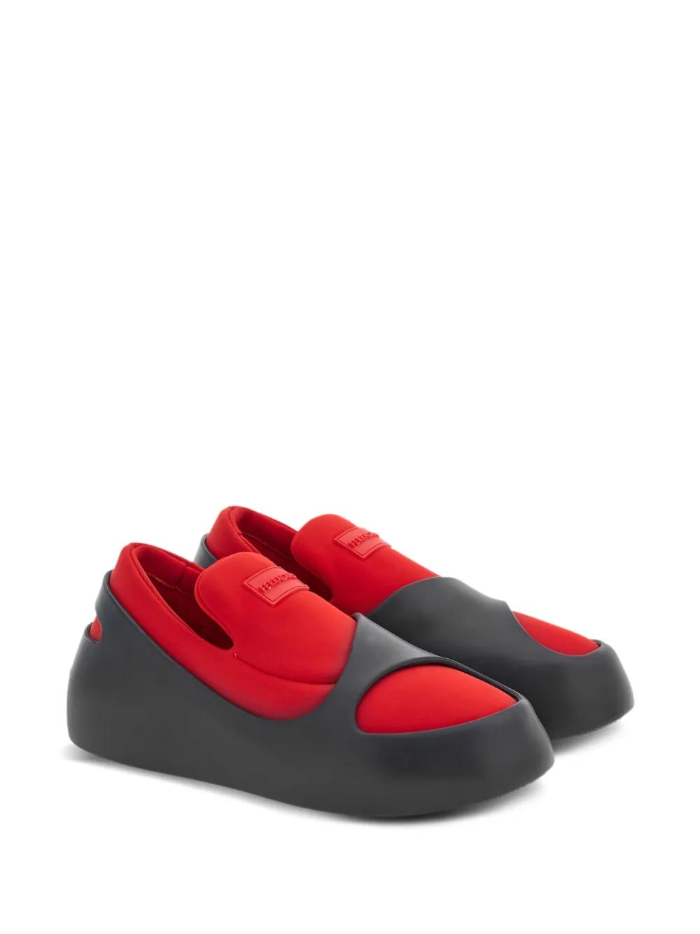 Hybrid logo-patch panelled sneakers Product Image