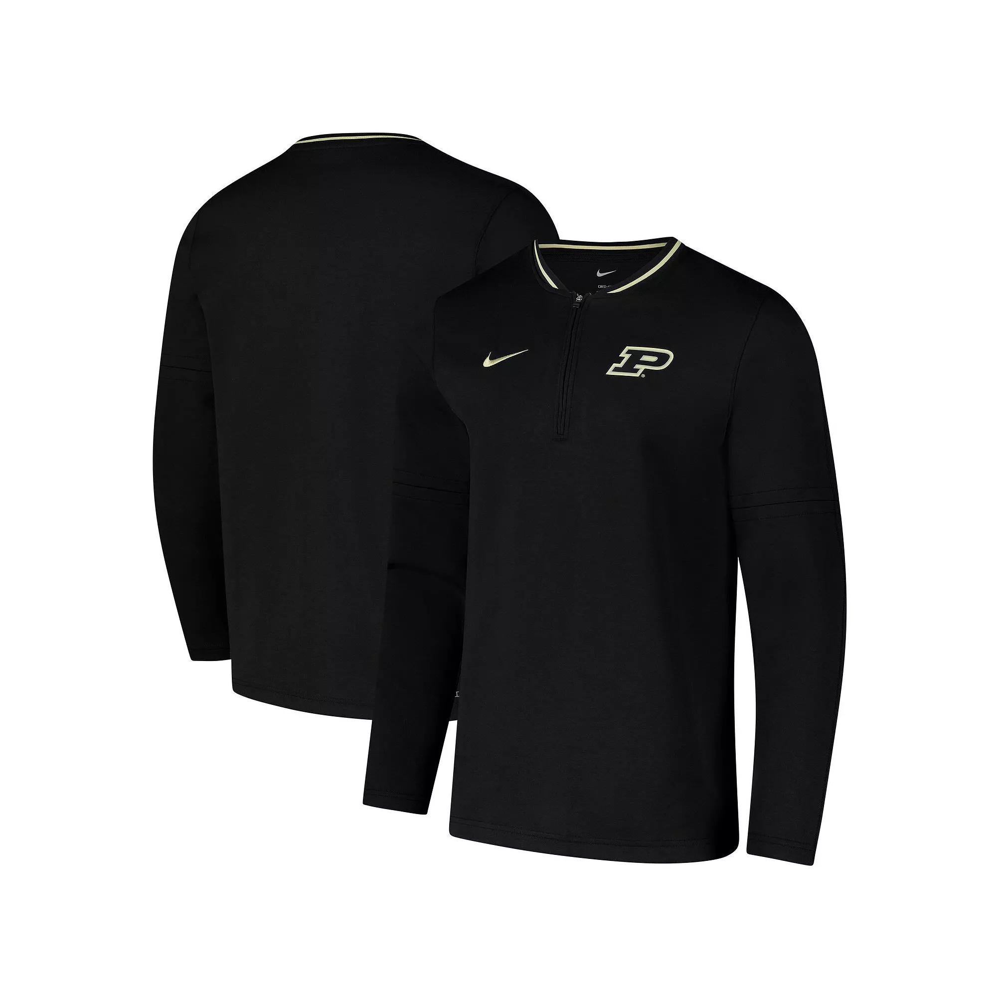 Men's Nike Black Purdue Boilermakers Coaches Quarter-Zip Jacket,  Product Image