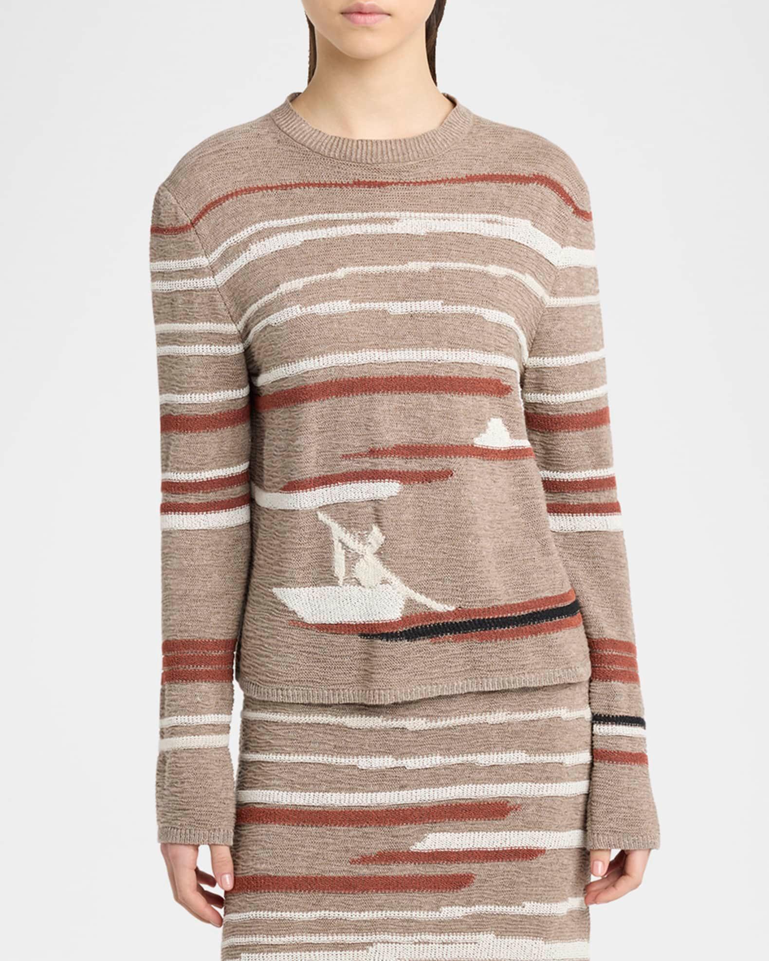 Graphic Intarsia Knit Sweater Product Image