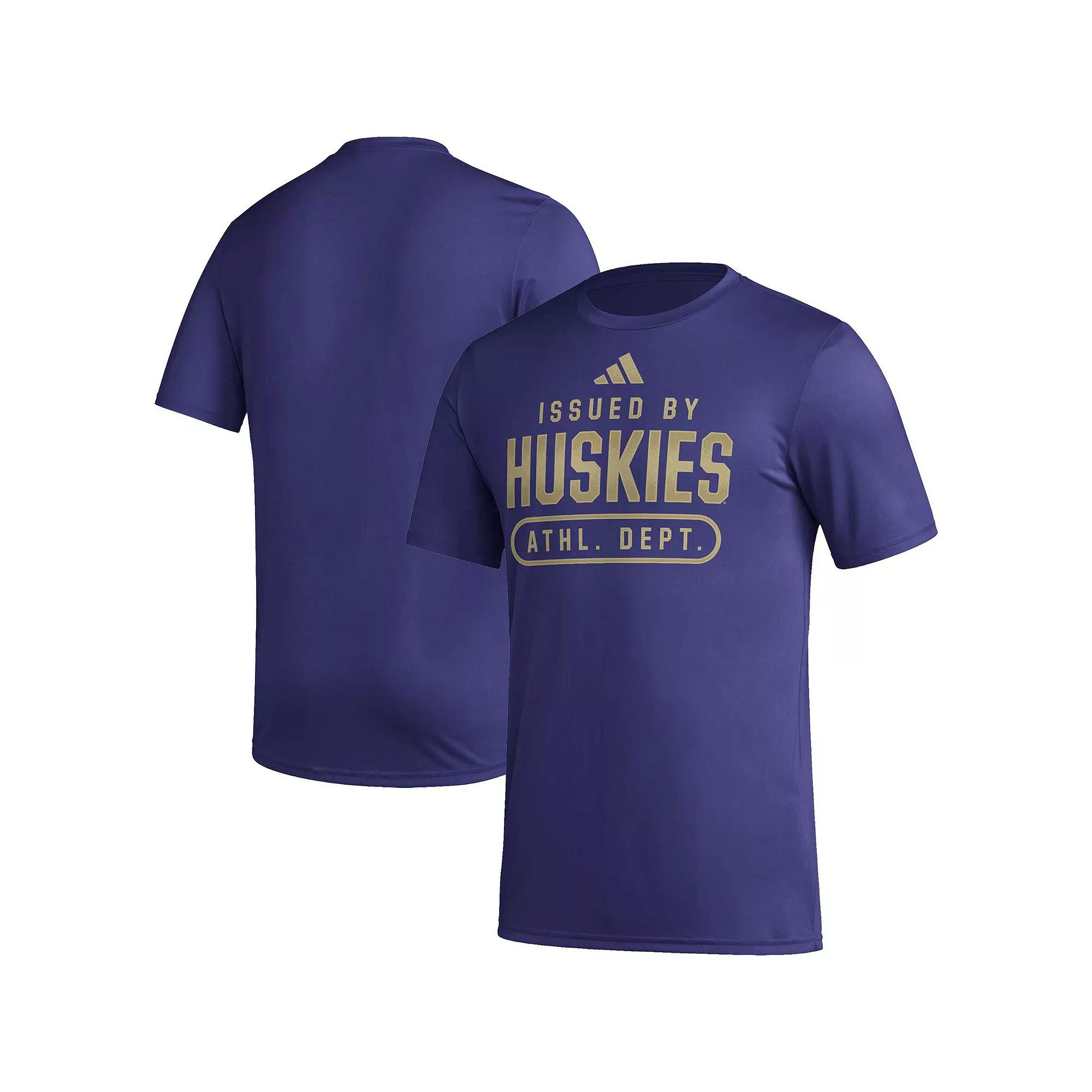 Men's adidas Purple Washington Huskies AEROREADY Pregame T-Shirt,  Product Image