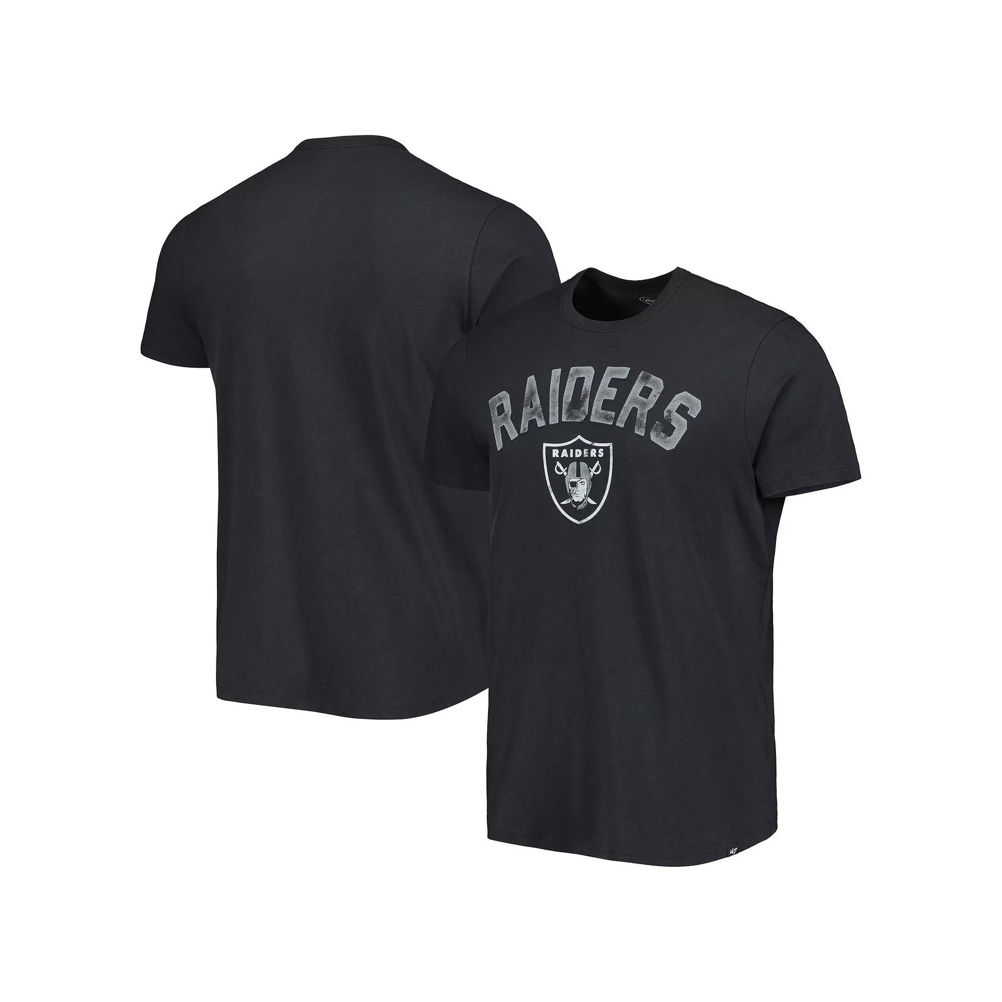 Men's '47 Black Las Vegas Raiders All Arch Franklin T-Shirt,  Product Image