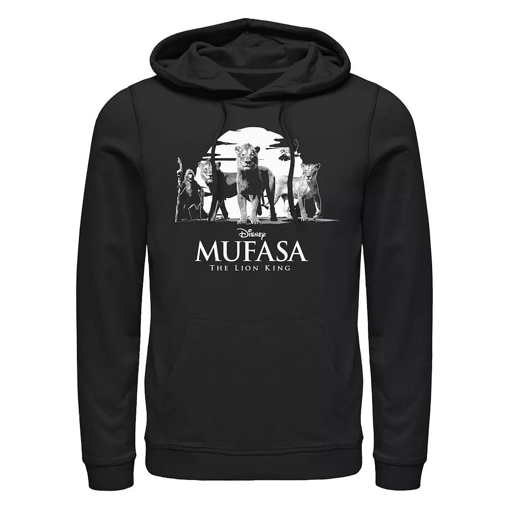 Disney's Mufasa The Lion King Black And White Sunset Men's Graphic Hoodie,  Product Image