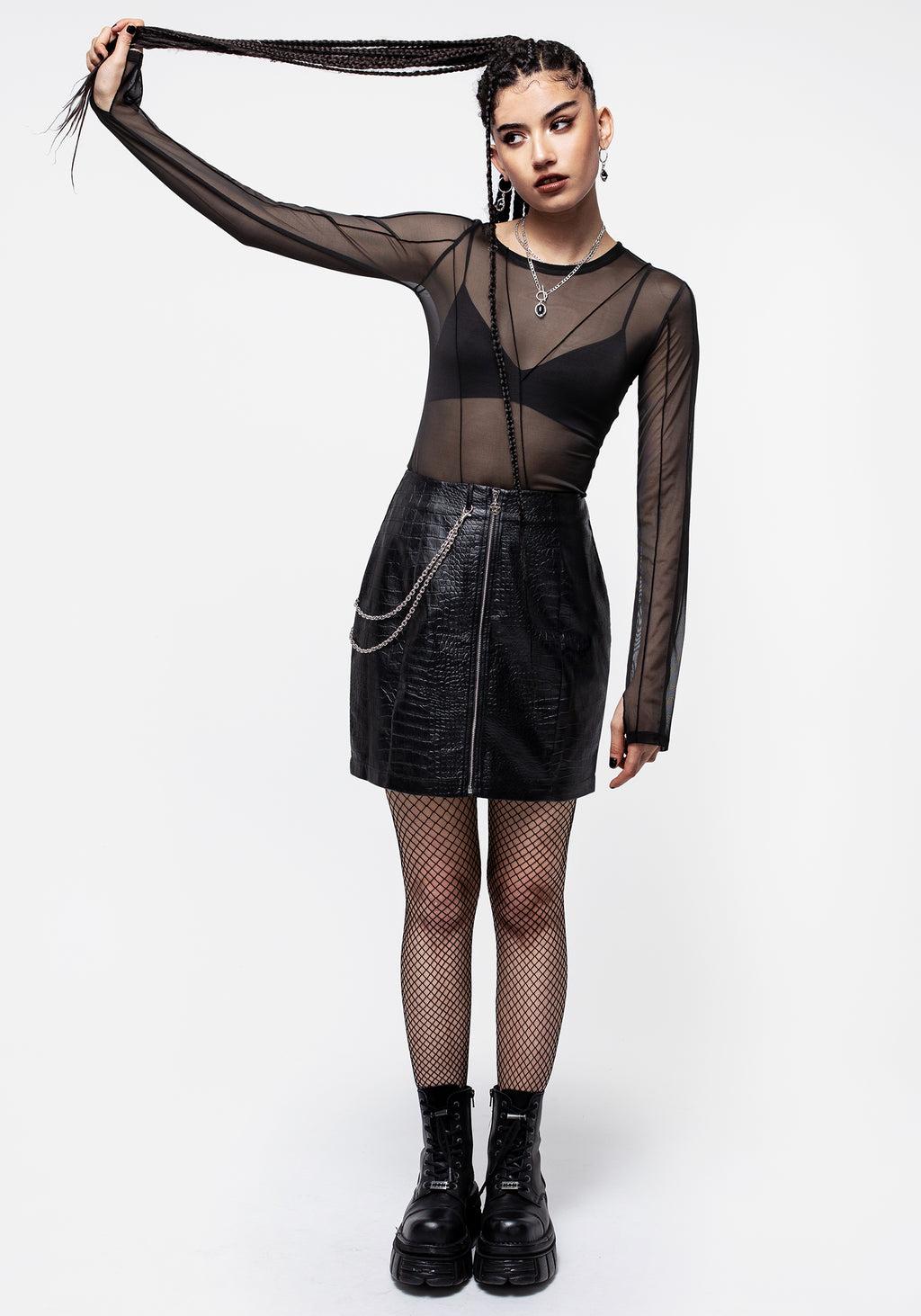 Antrum Zip Front Mini Skirt Product Image