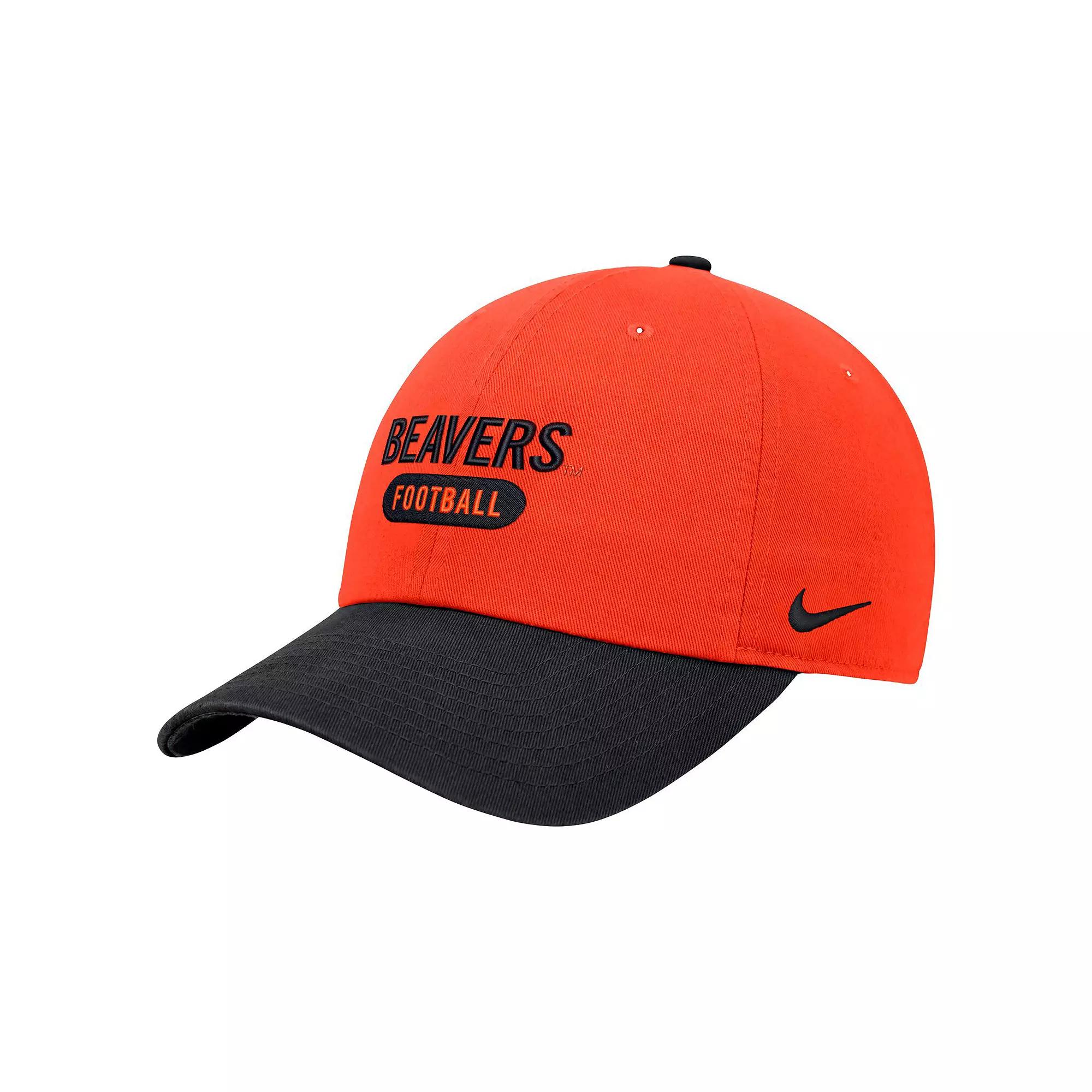 Men's Nike Orange Oregon State Beavers Colorblock Club Adjustable Hat Product Image