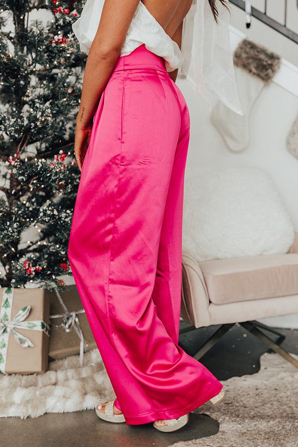 New York Groove High Waist Satin Pants Product Image