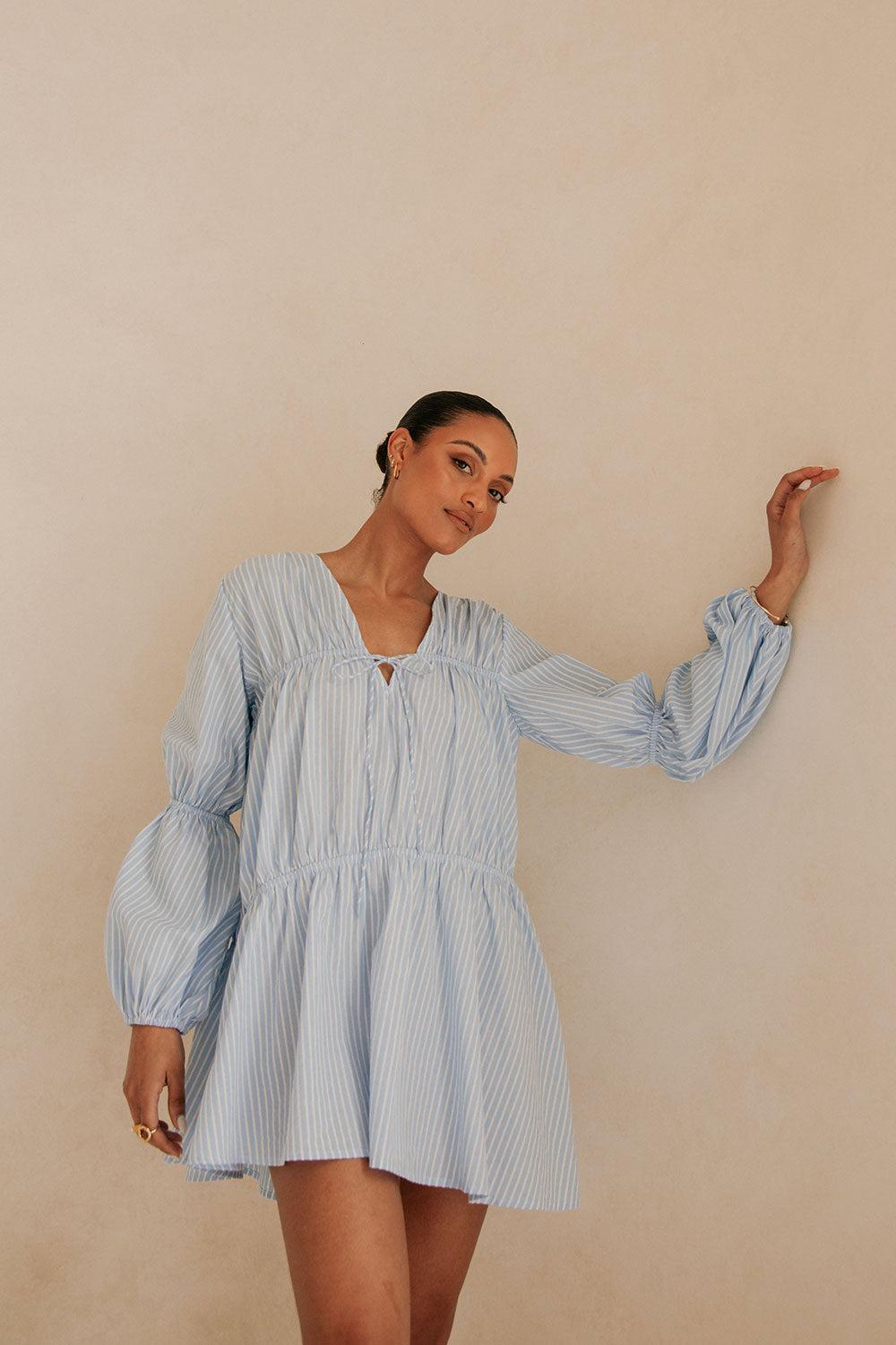 Naloo Dress - Blue Product Image