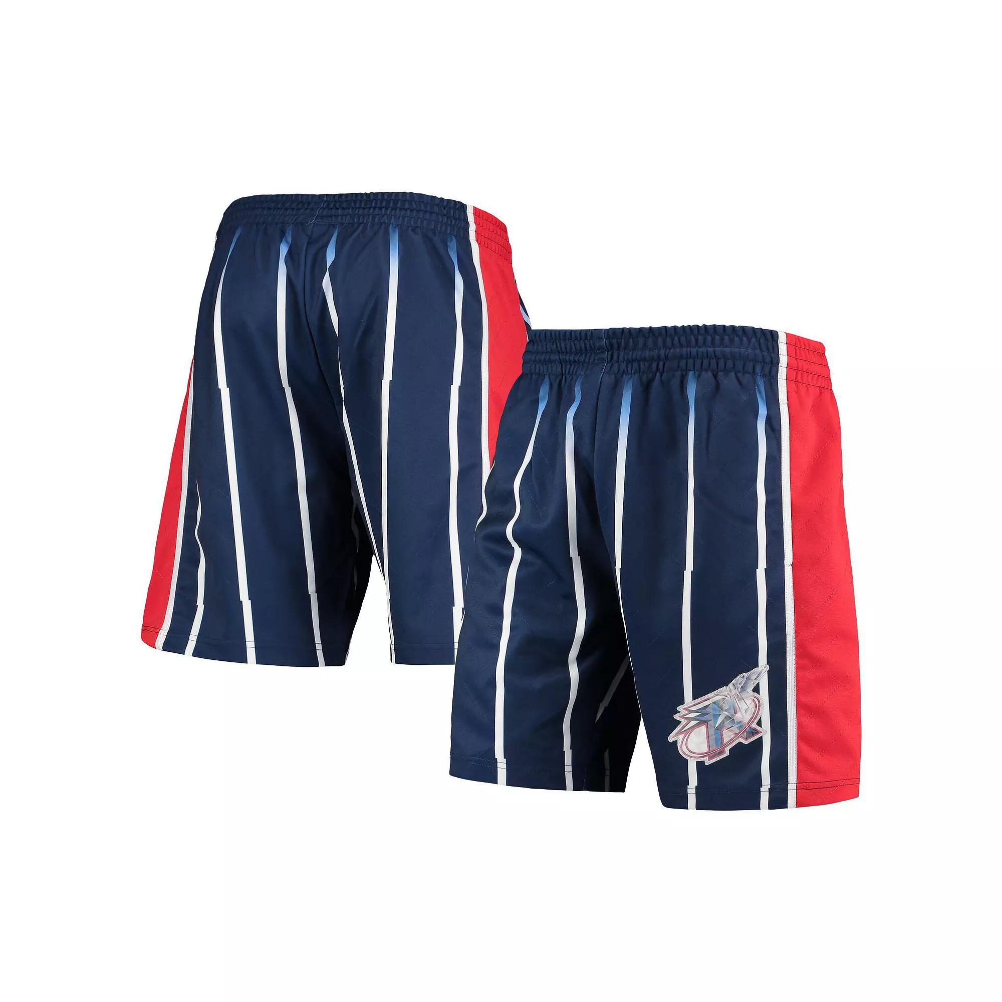 Men's Mitchell & Ness Blue Houston Rockets 1996 Hardwood Classics 75th Anniversary Swingman Shorts,  Product Image