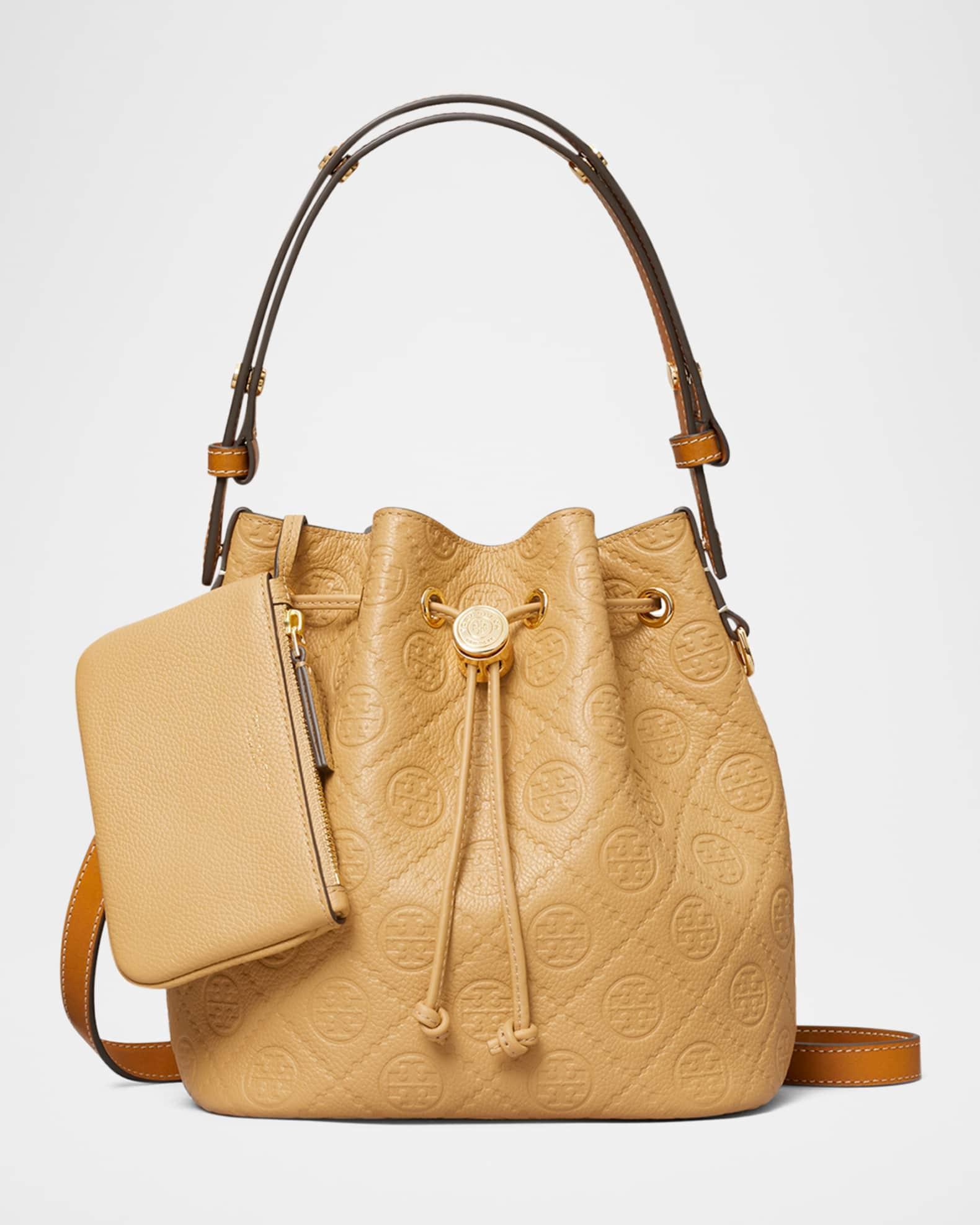 T Monogram Soft Pebbled Bucket Bag  Product Image