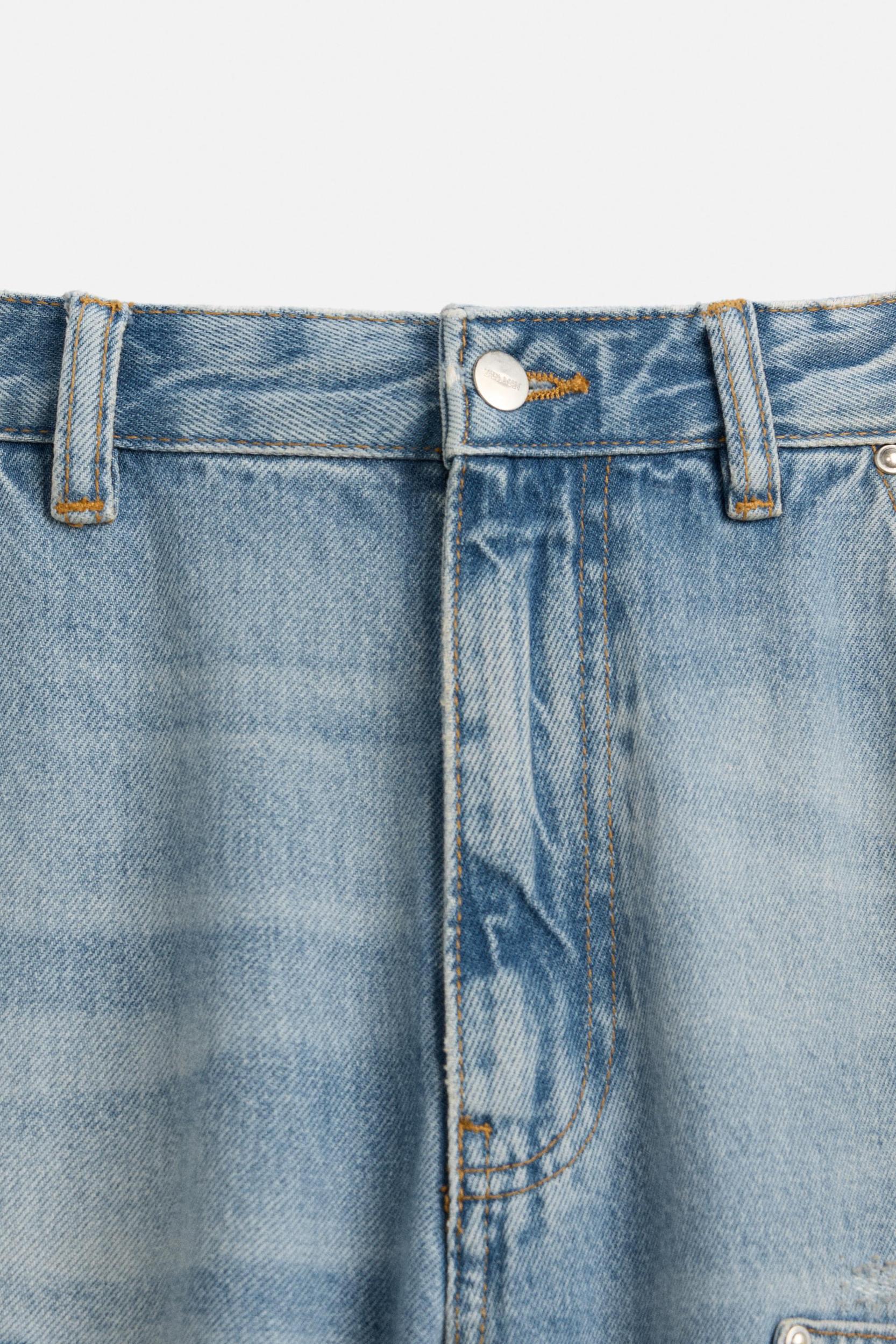 STRAIGHT FIT RIPPED CARPENTER JEANS Product Image