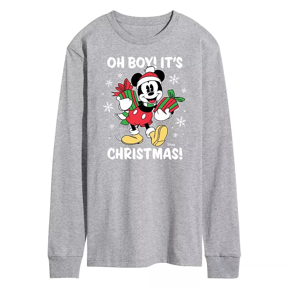 Disney's Men's Oh Boy Its Christmas Long-sleeved Tee,  Product Image