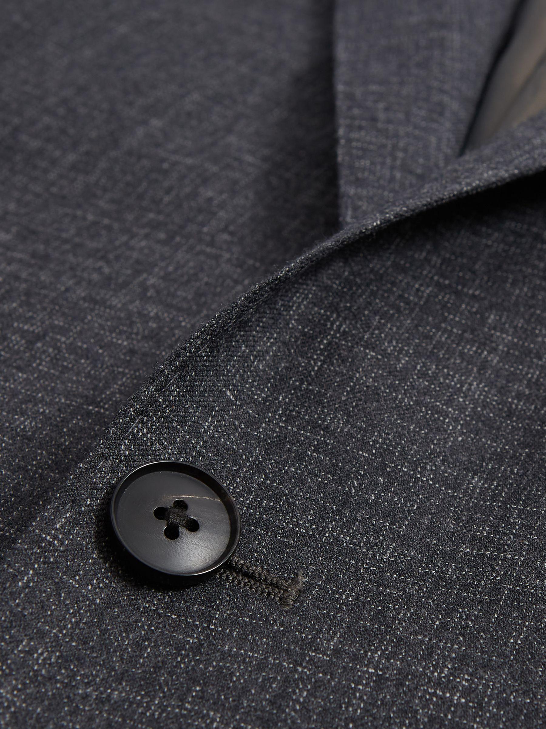 Slim Fit Textured Wool Blazer in Charcoal Product Image