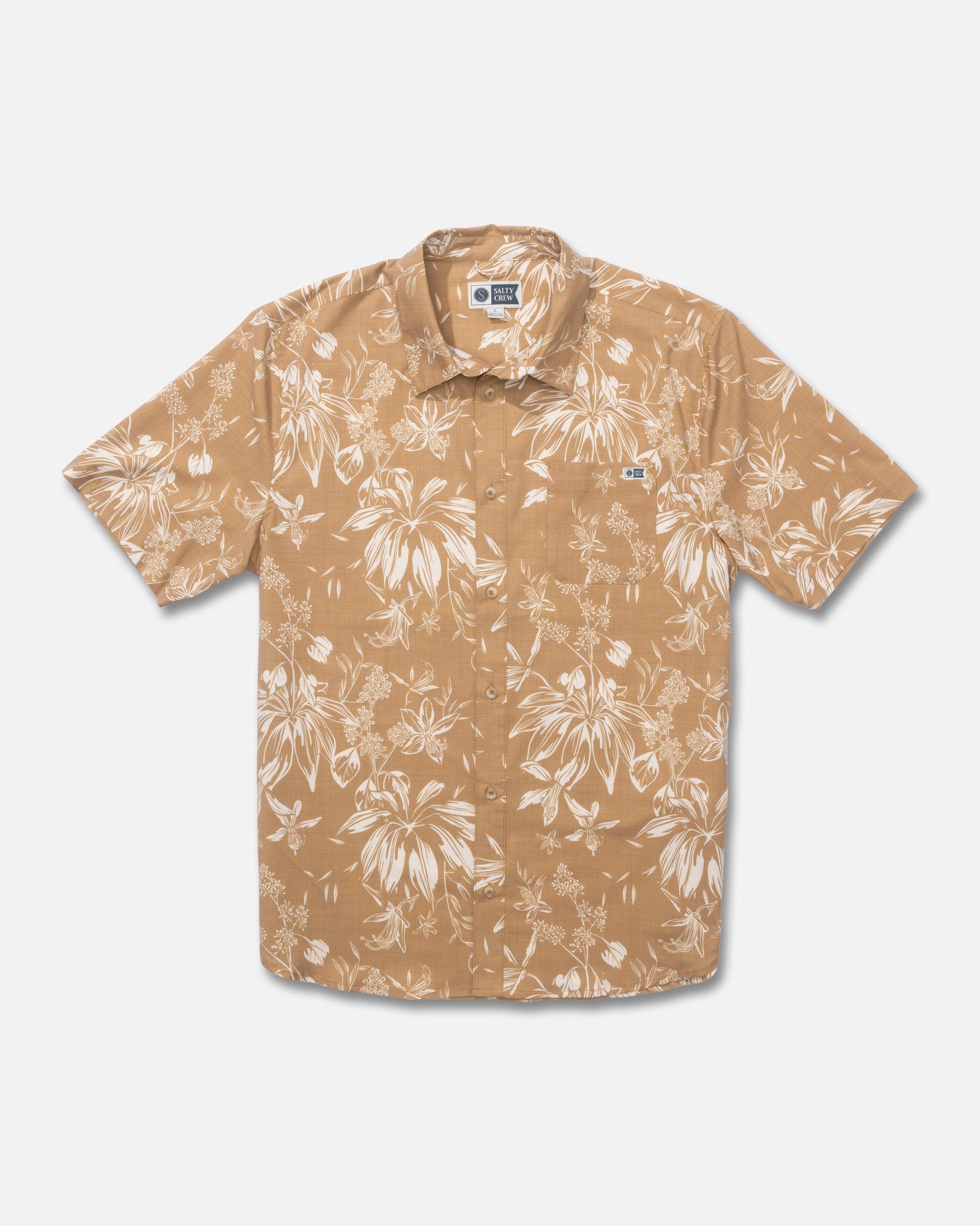 Drifter UV Button Up - Bronze Brown Male Product Image