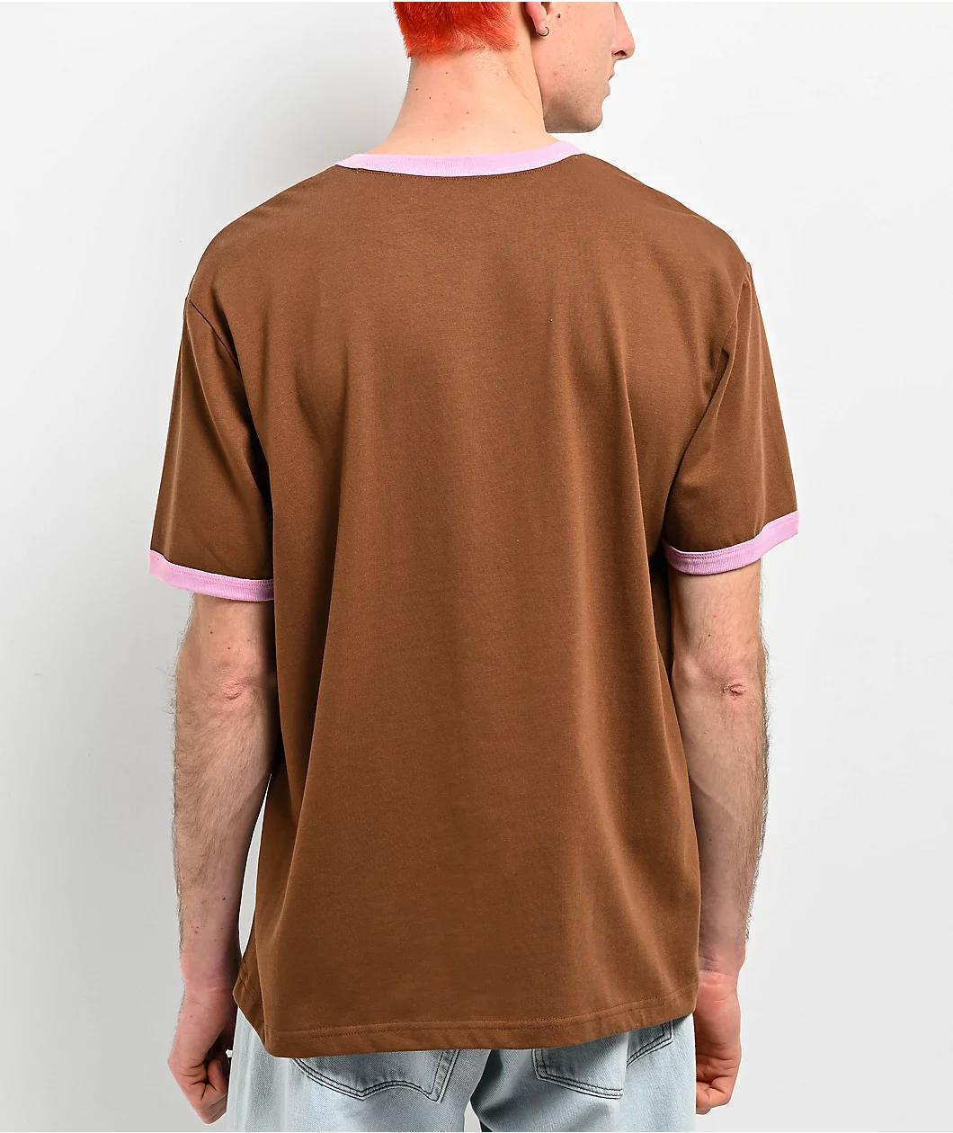 A.LAB Astro Brown Ringer T-Shirt Product Image