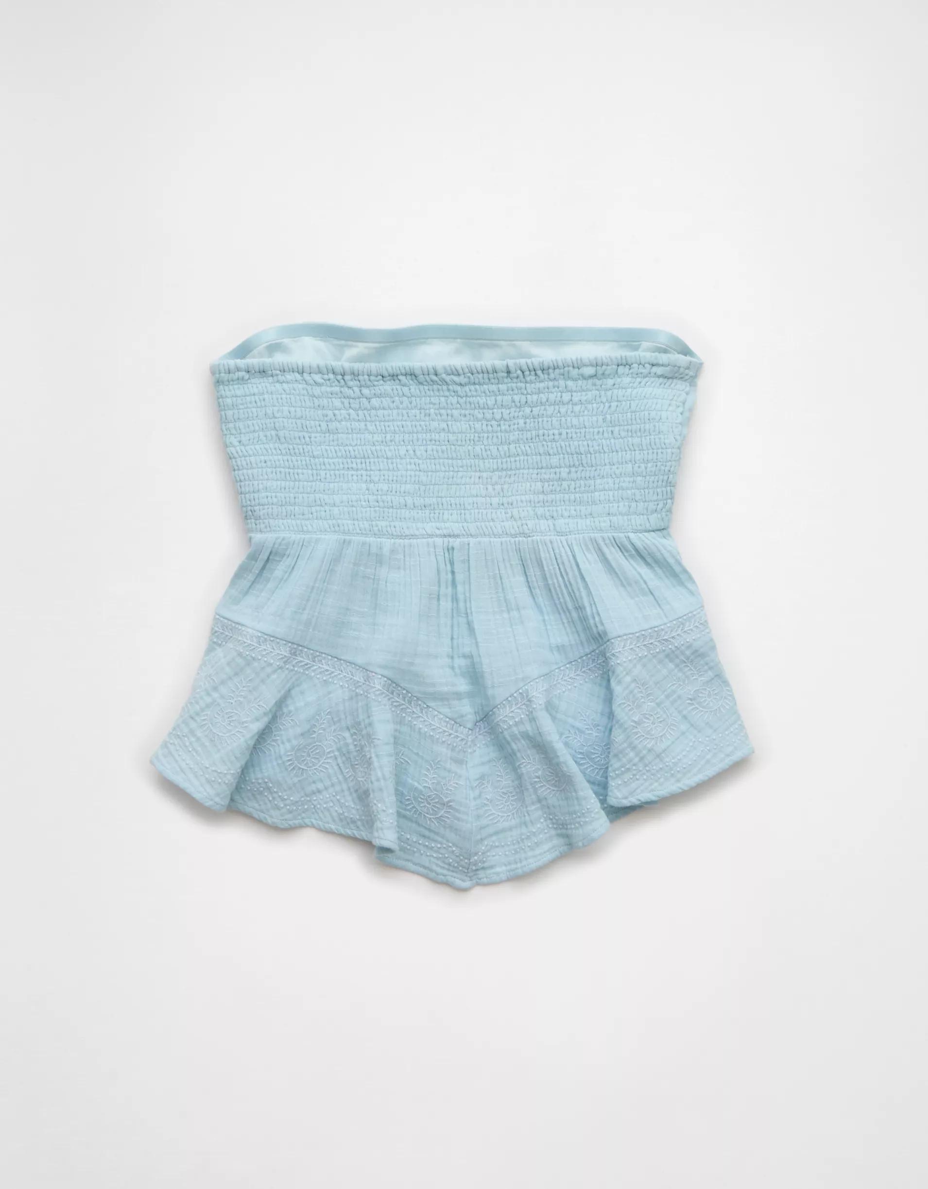 AE Embroidered Babydoll Tube Top Product Image